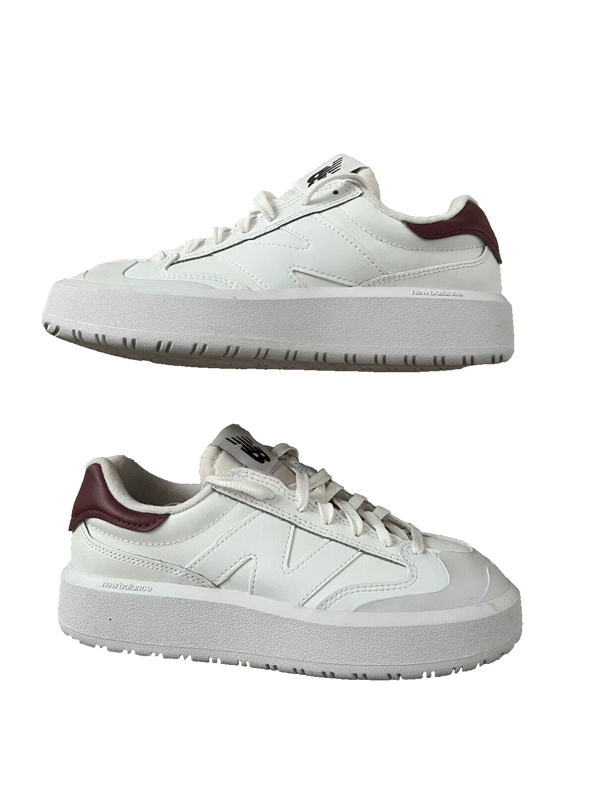 New Balance New Balance CT302 Platform Sneaker White Burgundy M7 / W8.5 Size US 7 / EU 40 - 3 Thumbnail