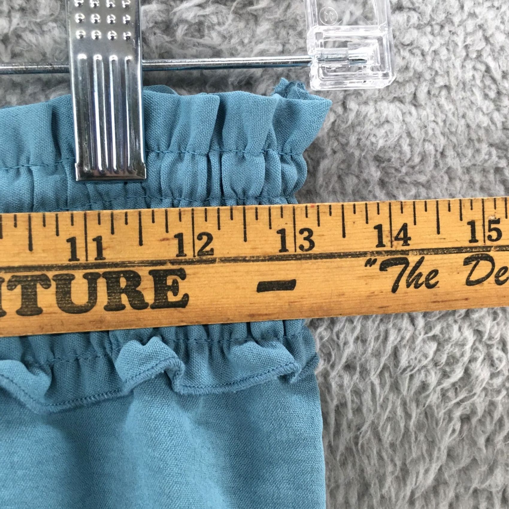 Vintage Retrology Culotte Elastic Waistband Shorts Womens 13 Inc Blue Mid Rise New With Tag Size 26" / US 2 / IT 38 - 3 Thumbnail