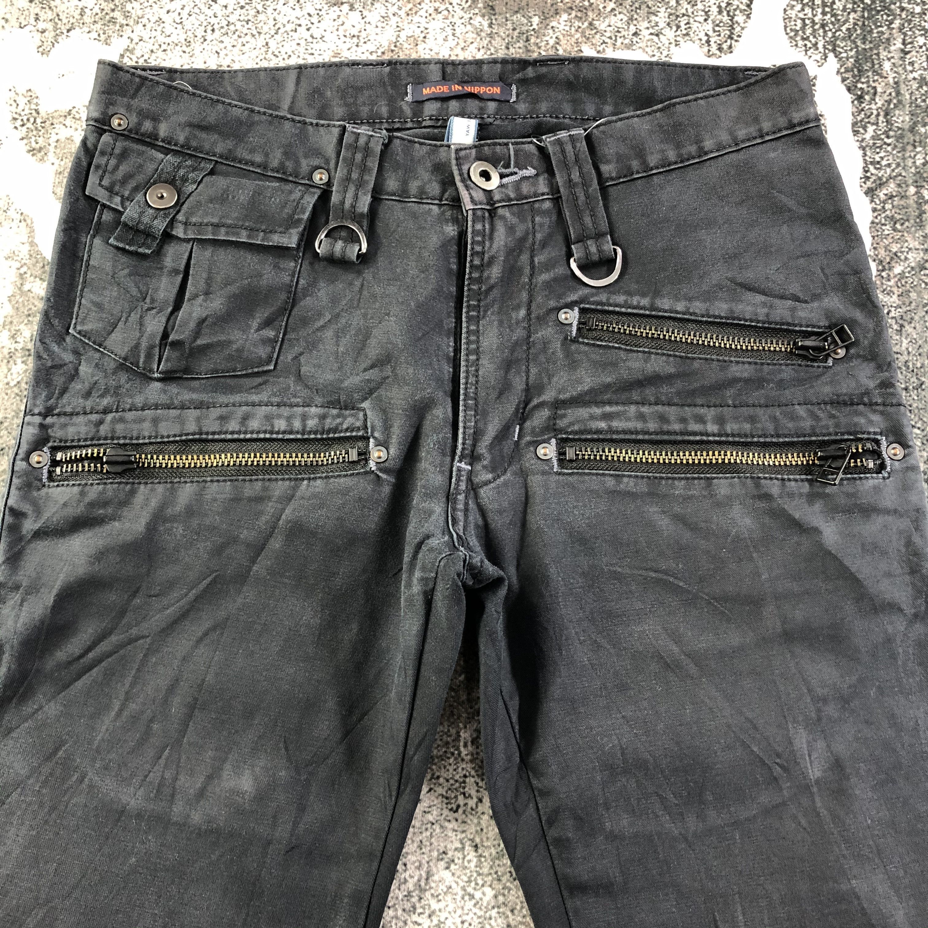 Japanese Brand Blue Way Seditionaries Zipper Pocket Pants KJ1789 Size US 28 / EU 44 - 3 Thumbnail