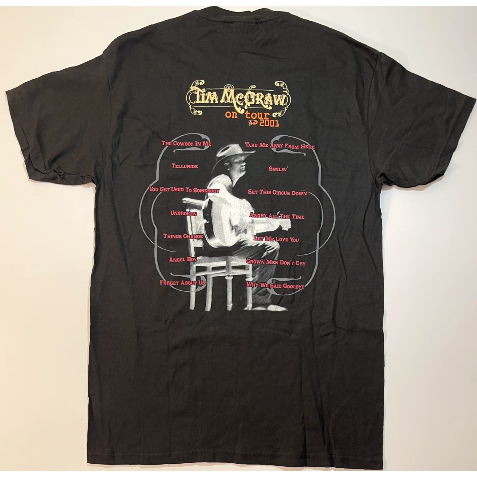 Hanes VINTAGE Tim McGraw T-Shirt Hanes Tour Dates Unisex Adults Short Sleeve Crew Neck Black 100% Cotton Sz M Music Country 2001 Y2K Concert Brand: Hanes Size US M / EU 48-50 / 2 - 5 Thumbnail