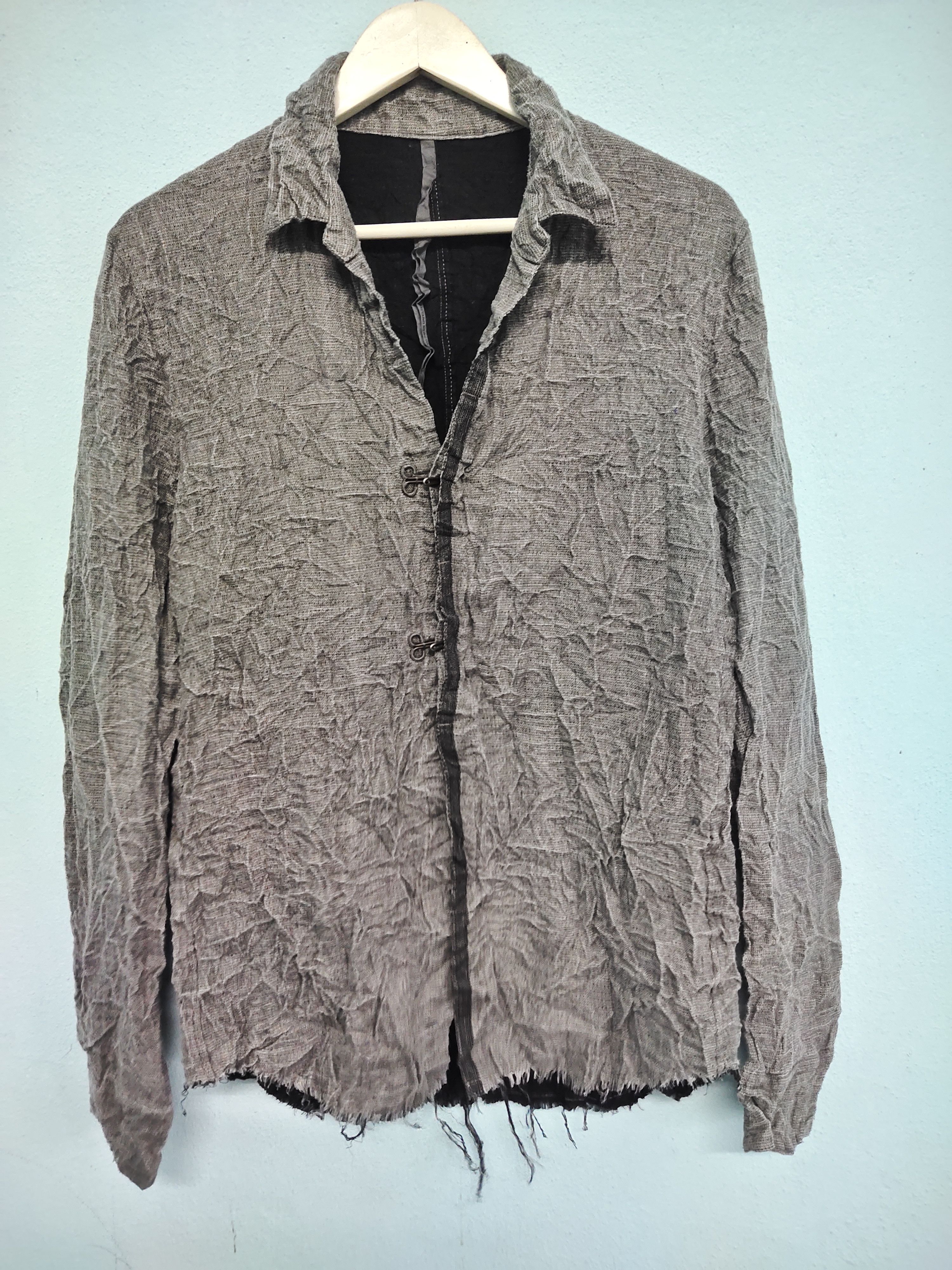 Attachment × Japanese Brand × Kazuyuki Kumagai Attachment Kazuyuki Kumagai Attachment Distressed Designer Jackets Size L / US 10 / IT 46 - 1 Thumbnail