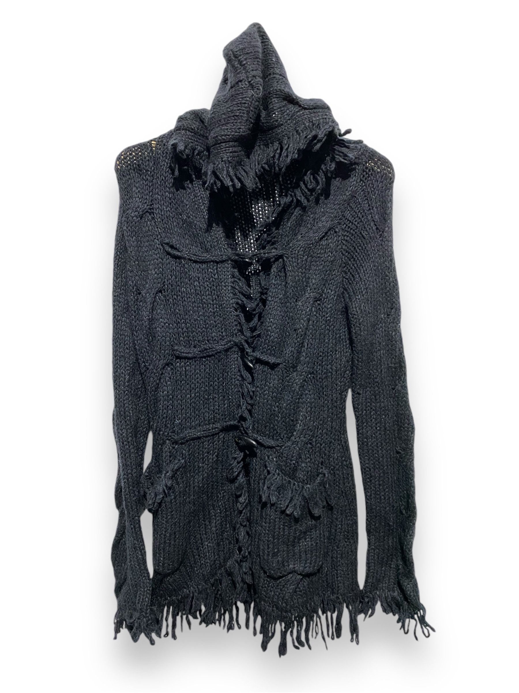 Japanese apj tassel cable knit hoodie ifsixwasnine style