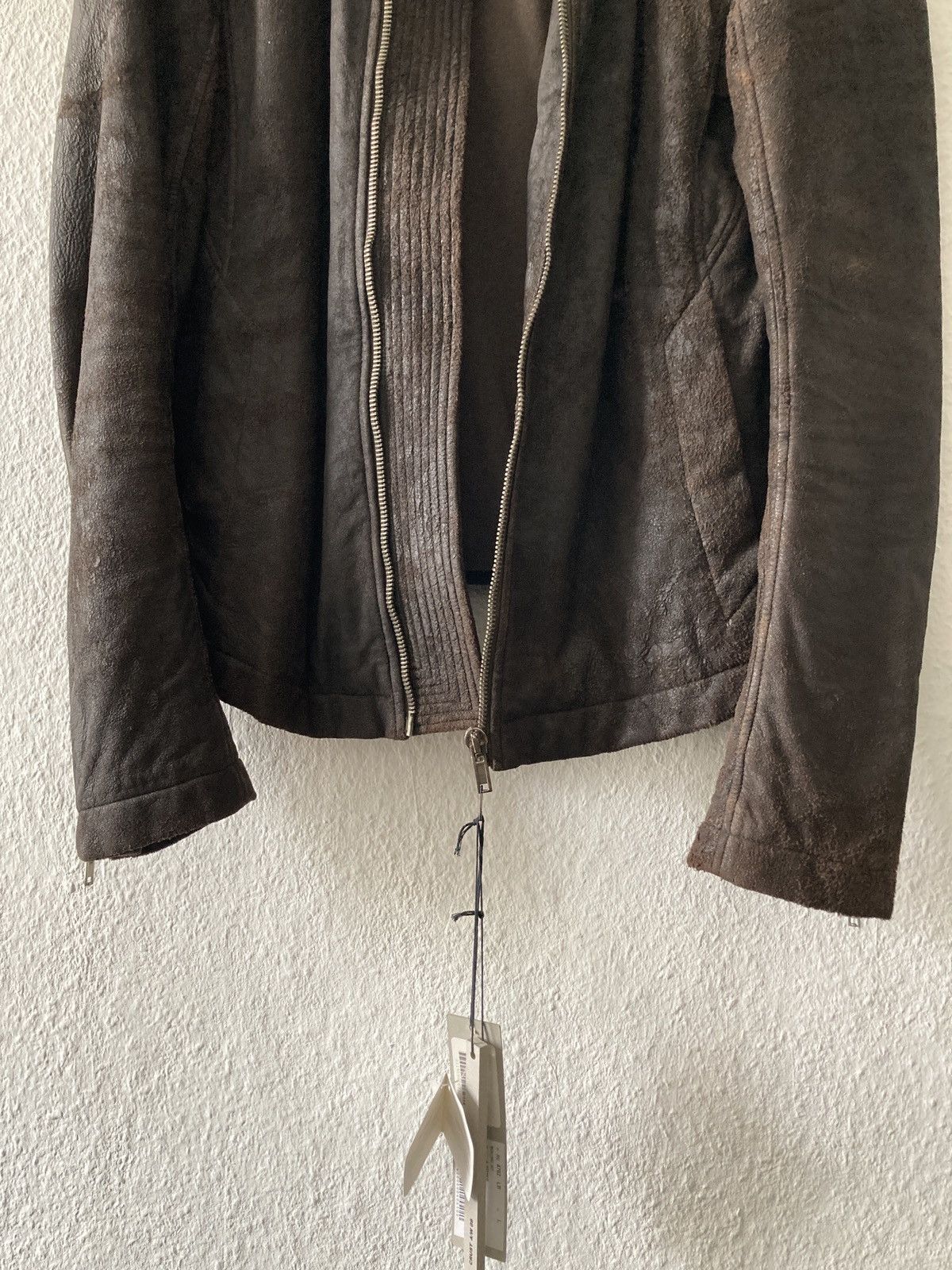 Rick Owens F/W 09 “CRUST” Bitter Blistered Lamb Mollino Leather Jacket Size US L / EU 52-54 / 3 - 5 Thumbnail
