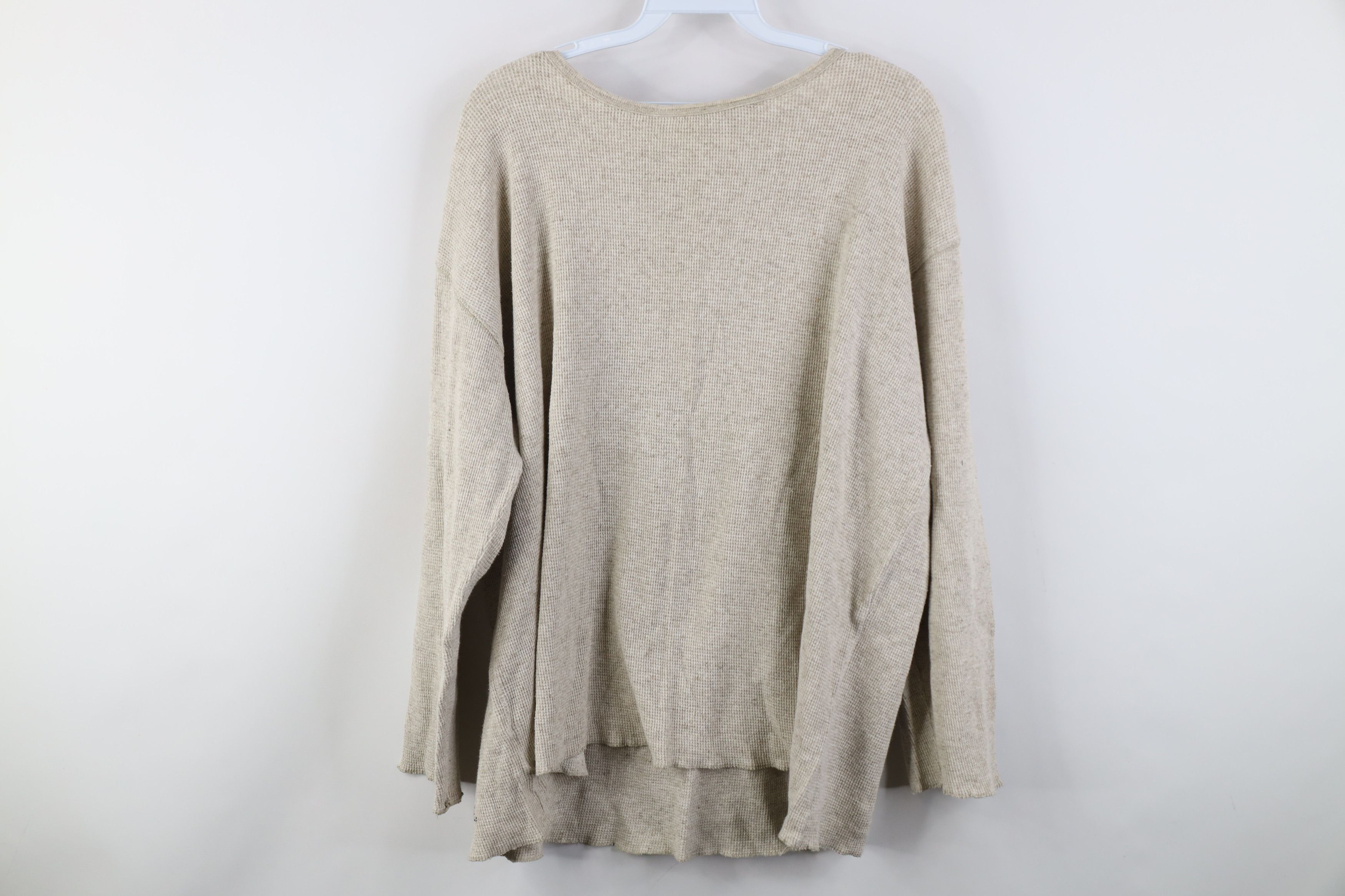 Vintage Vintage 90s DKNY Thermal Waffle Knit Long Sleeve T-Shirt Size L / US 10 / IT 46 - 9 Thumbnail
