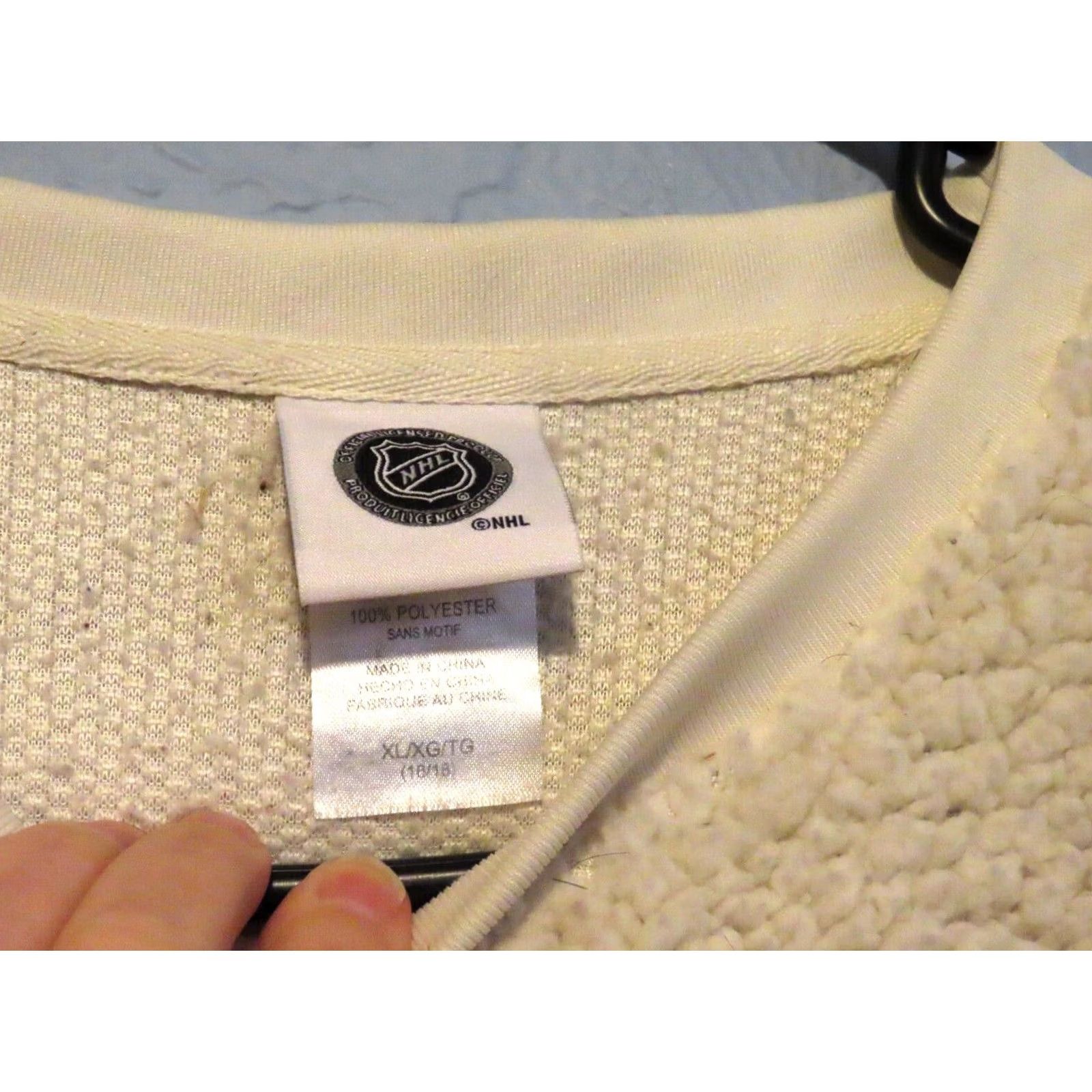 NHL NHL Sweatshirt Women XL White Fleece Sherpa Crew Embroidered Hockey Sweatshirt Activewear 16/18 Size XL / US 12-14 / IT 48-50 - 3 Thumbnail