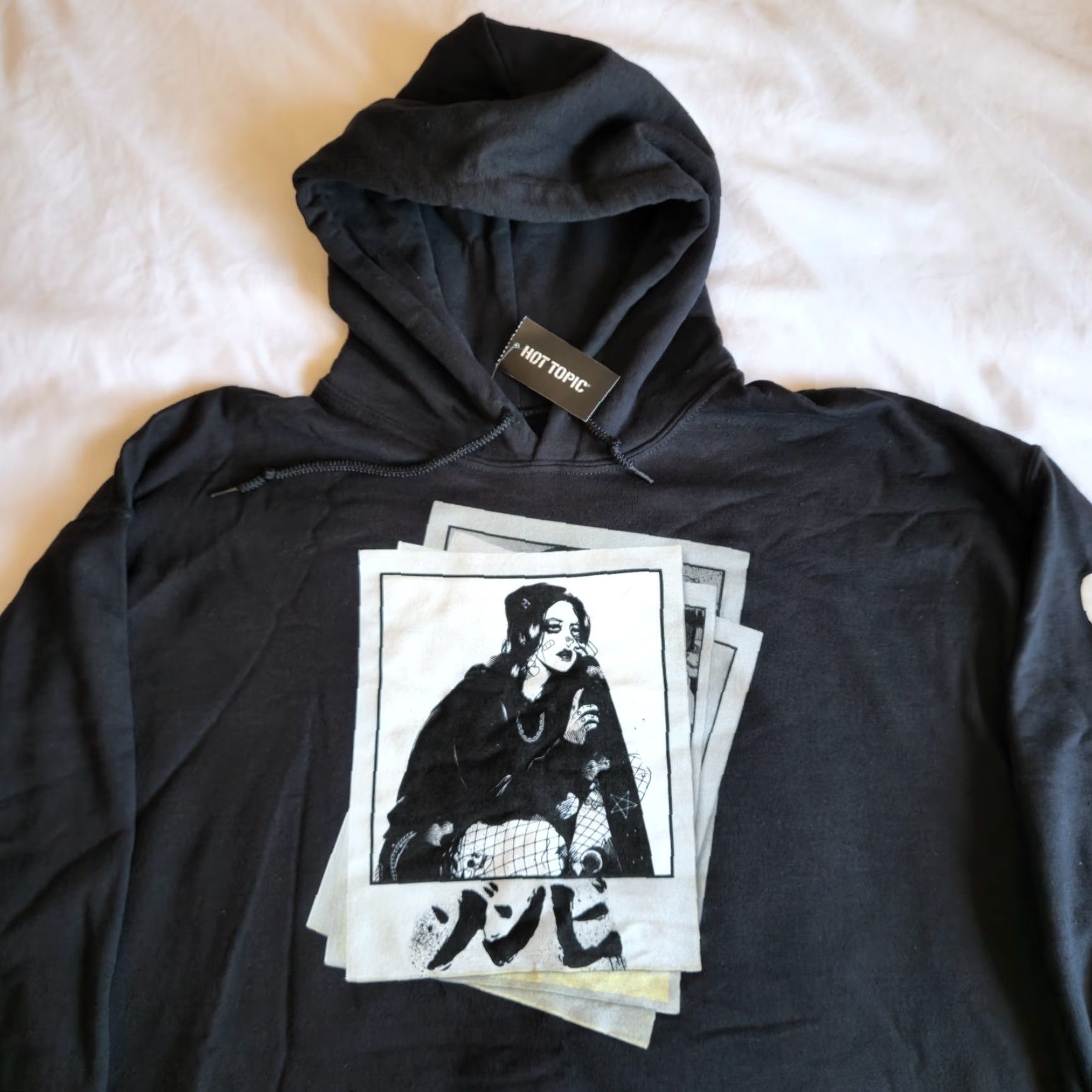 Hot Topic Hot Topic Hoodie Zombie Makeout Club Skater Polaroids Black L Pullover NWT Grunge Punk Emo Unisex Adults Graphic Print Hooded Long Sleeve Size US L / EU 52-54 / 3 - 2 Thumbnail
