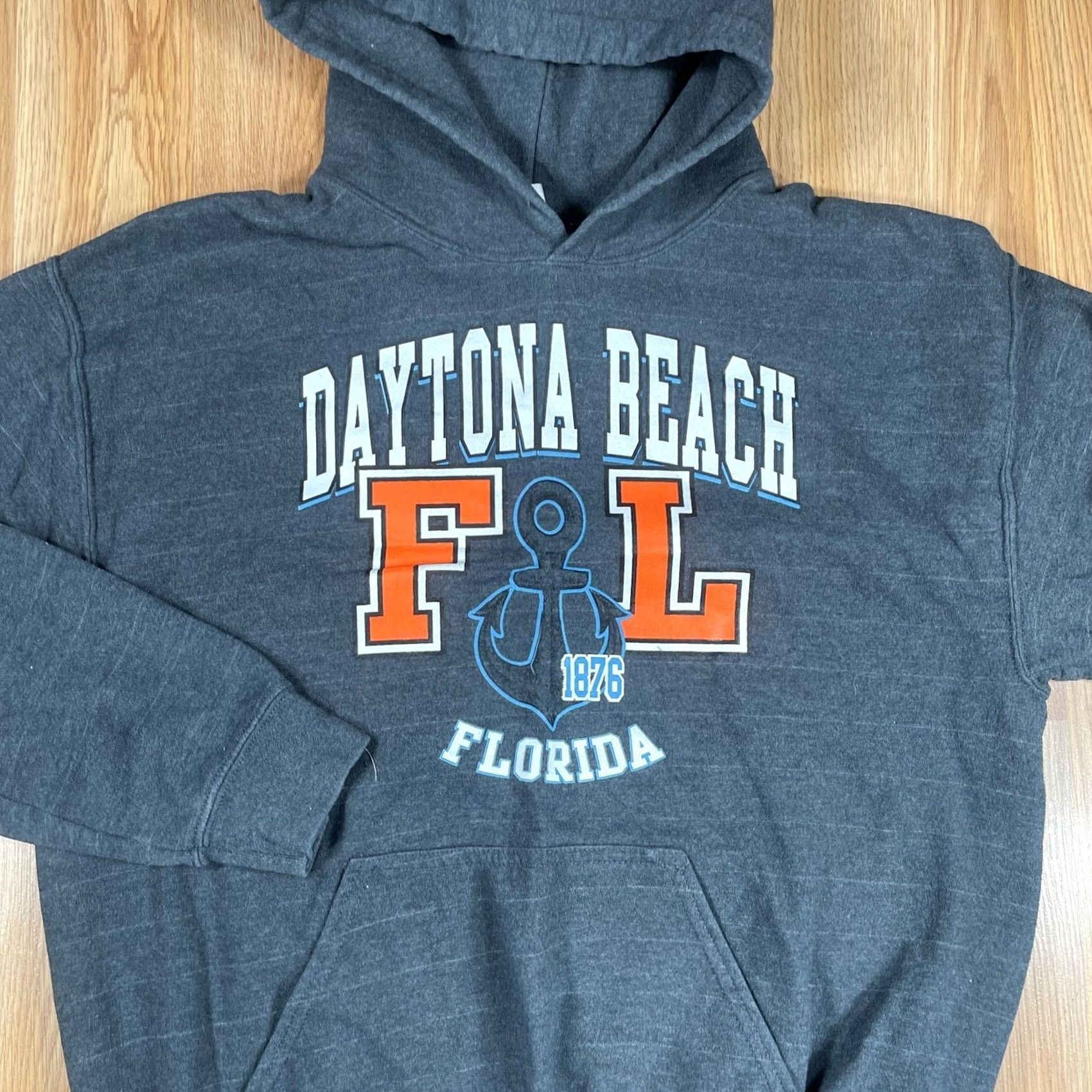 Gildan Gildan Daytona Beach FL Long Sleeve Sweatshirt Hoodie Shirt Mens M Gray Size US M / EU 48-50 / 2 - 2 Thumbnail