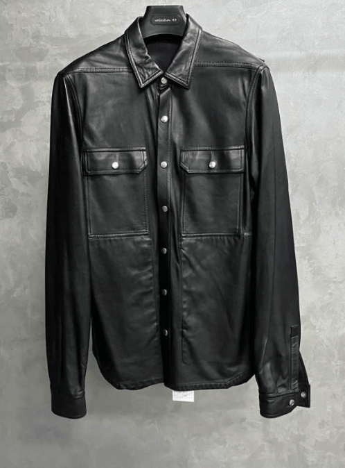 Rick Owens Rick Owens Buttoned Leather Long Coat Size US M / EU 48-50 / 2 - 1 Thumbnail