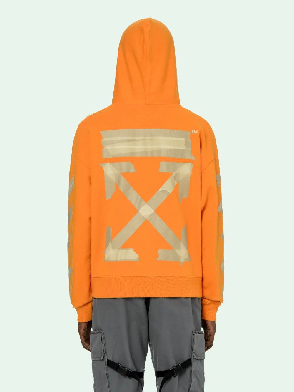 Off-White Orange Tape Arrows Logo Hoodie Size US L / EU 52-54 / 3 - 2 Thumbnail
