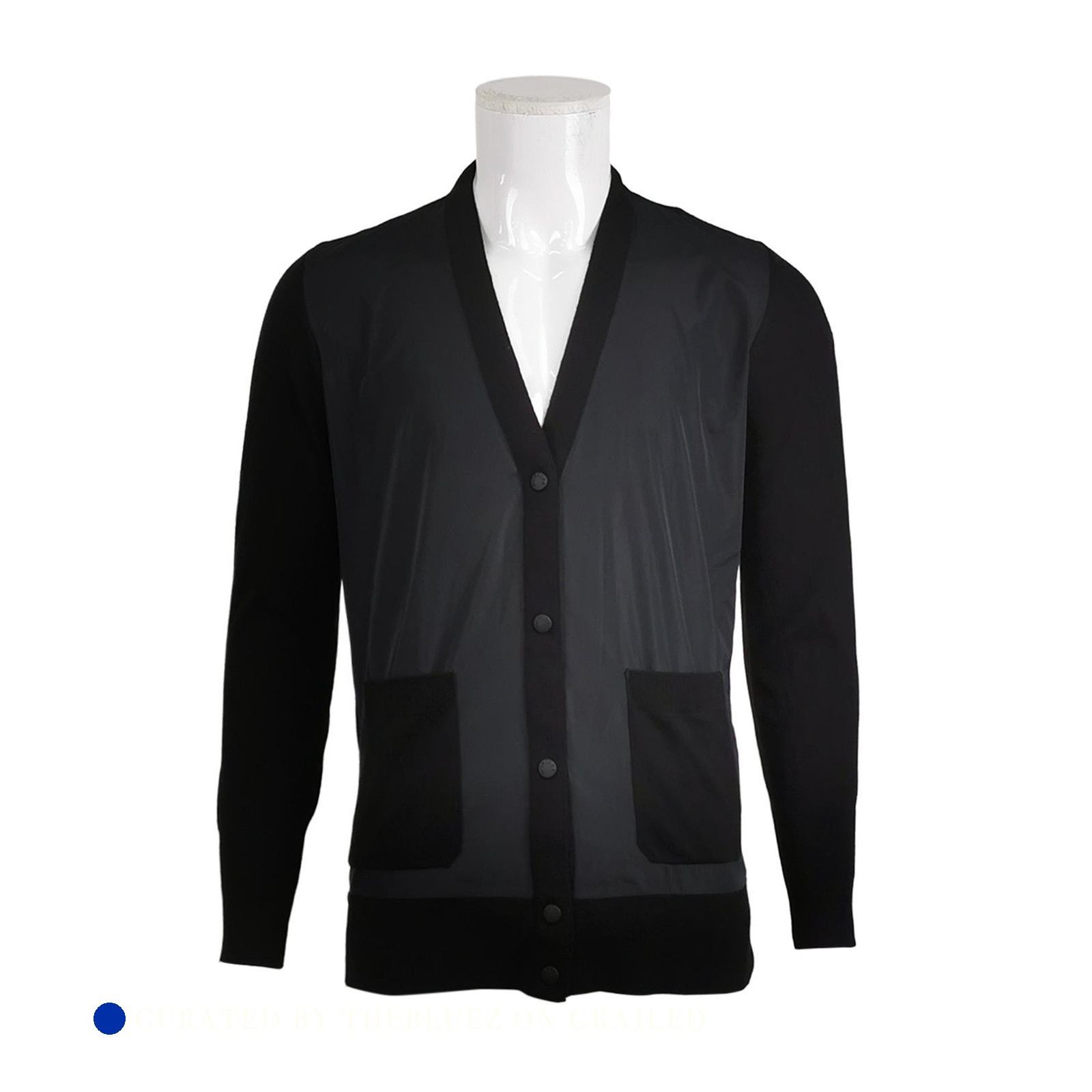 Moncler Black Hybrid Wool Cardigan Size US M / EU 48-50 / 2 - 1 Thumbnail