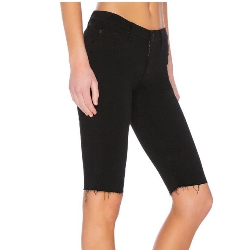 Hudson Hudson Black Amelia Knee-Length Raw Hem Shorts Size 28" / US 6 / IT 42 - 3 Thumbnail