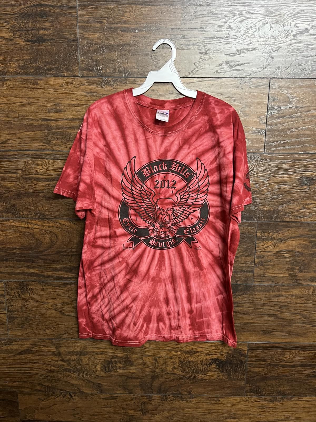Gildan 2012 Biker Black HIlls Sturgis Tie Dye T-shirt Bald Eagle L Size US L / EU 52-54 / 3 - 2 Thumbnail