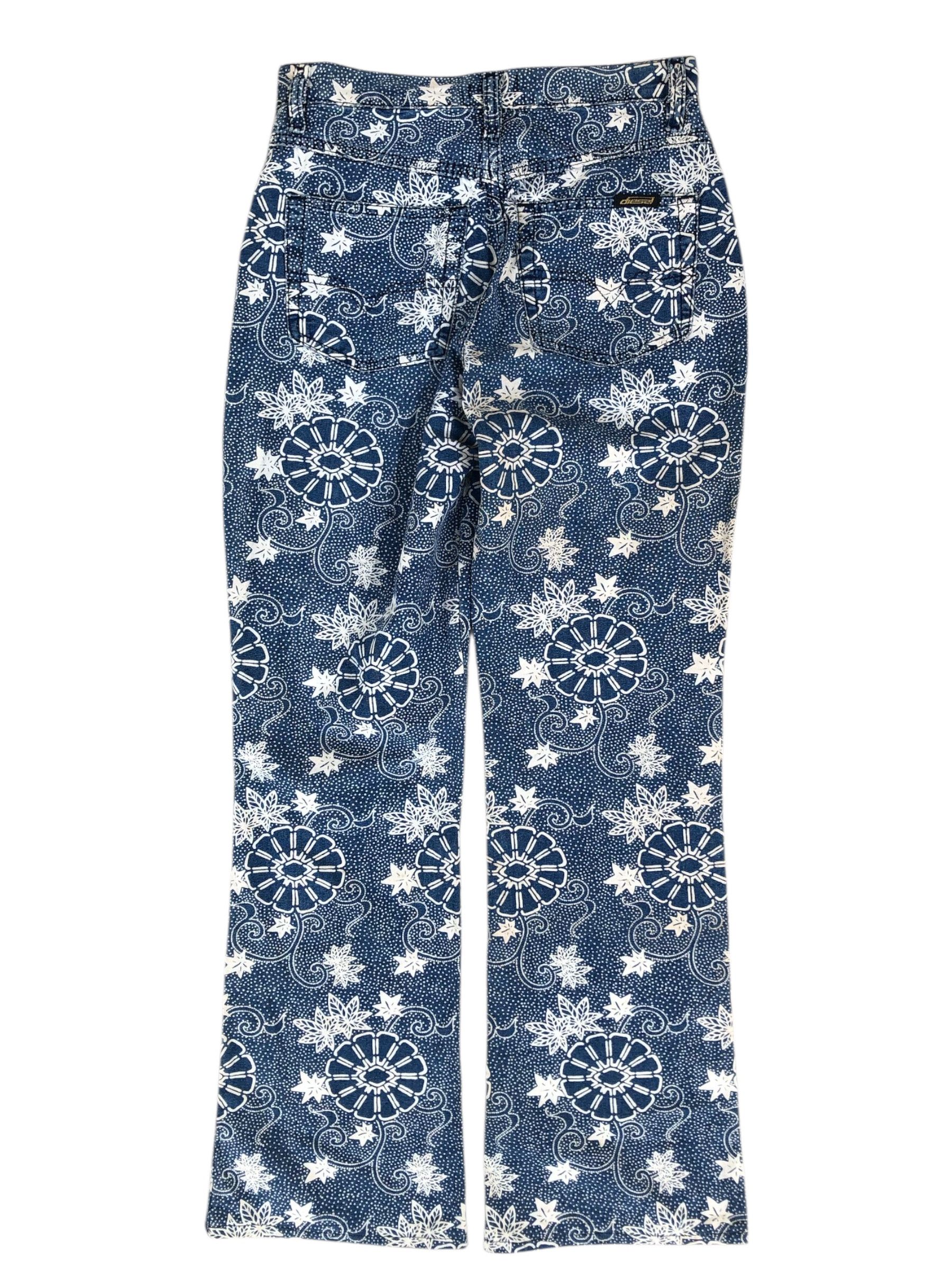 Diesel VINTAGE DIESEL BLUE PATERNED TROUSER Size 27" / US 4 / IT 40 - 2 Thumbnail