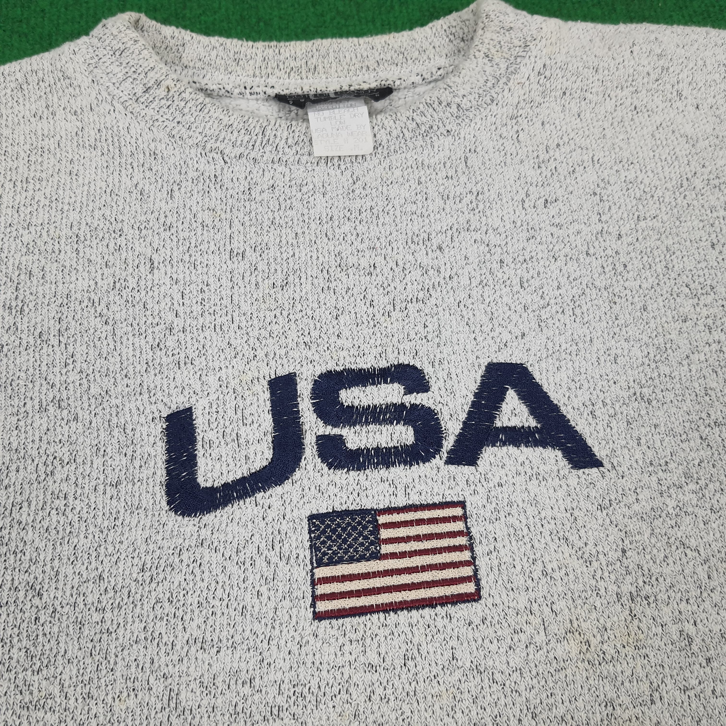 Other Vintage Spell Out USA Embroidery Flag Streetwear Sweatshirts Size US M / EU 48-50 / 2 - 2 Thumbnail