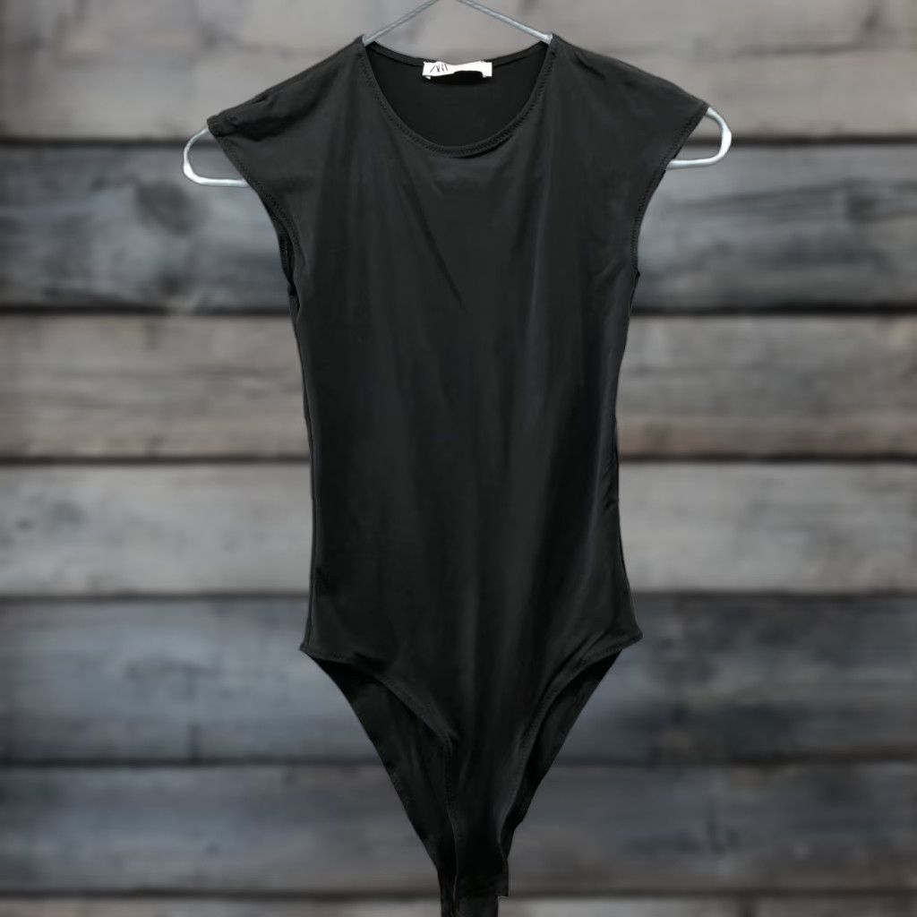 Zara Zara Bodysuit Womens S Sleeveless Black Shapewear Stretchy Basic Size S / US 4 / IT 40 - 1 Thumbnail