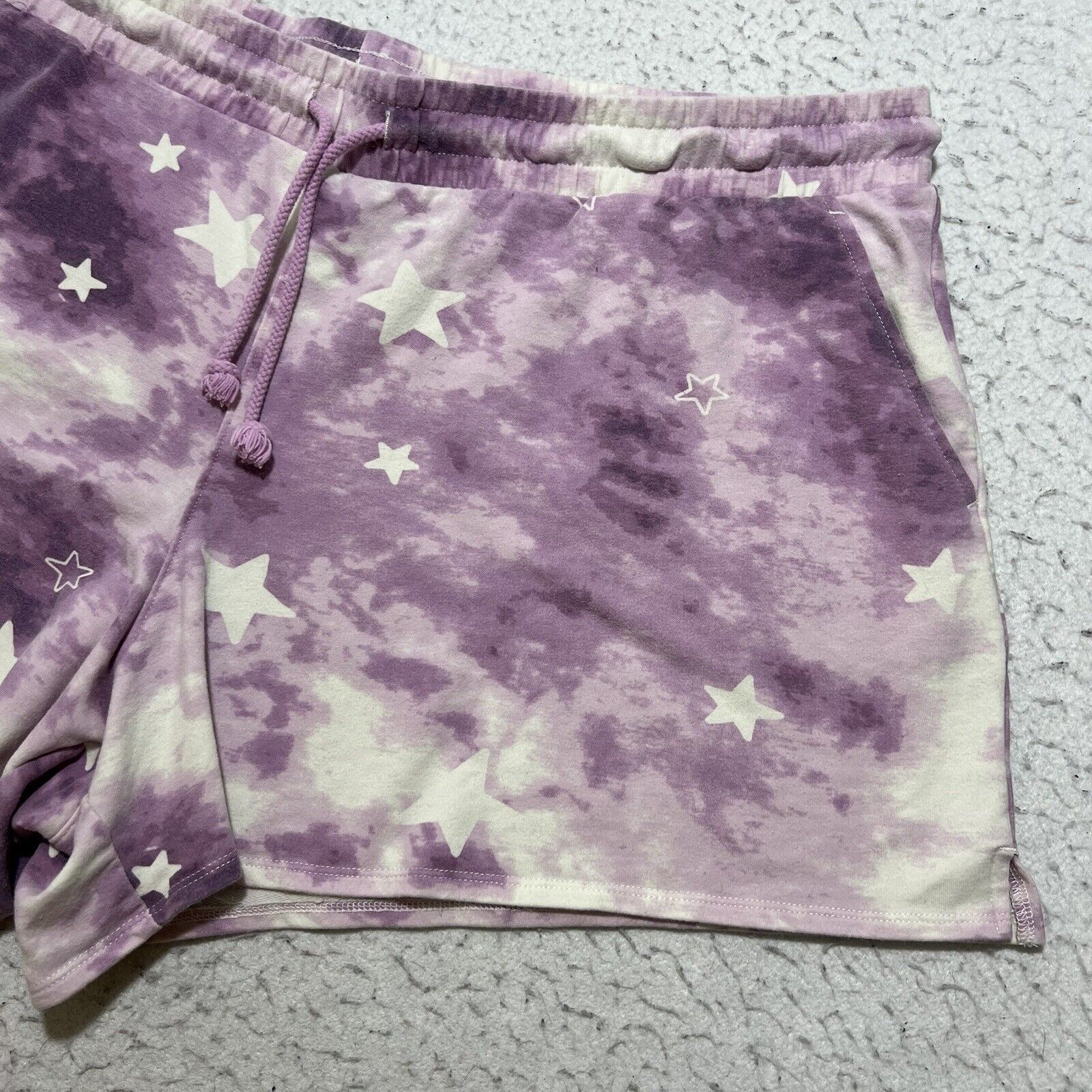 Wildfox WildFox Starry Sweat Shorts 4" Inseam Loungewear Purple Size 40" / US 18 - 2 Thumbnail
