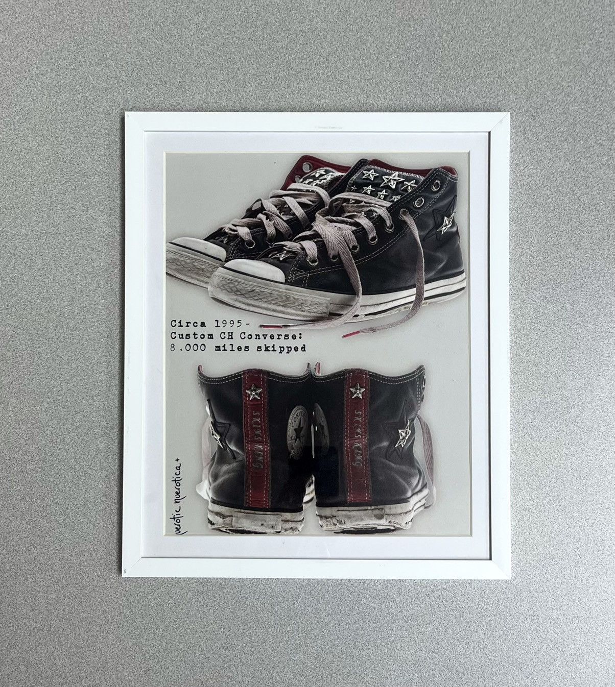 Chrome Hearts × Vintage Chrome Hearts converse shoes Framed poster 9x11 Size ONE SIZE - 1 Thumbnail