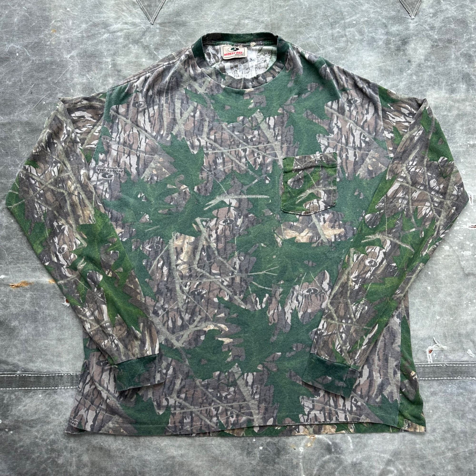 Mossy Oaks × Vintage Vintage 90s Mossy Oak Shadow Leaf Longsleeve Pocket Shirt Size US XXL / EU 58 / 5 - 1 Thumbnail