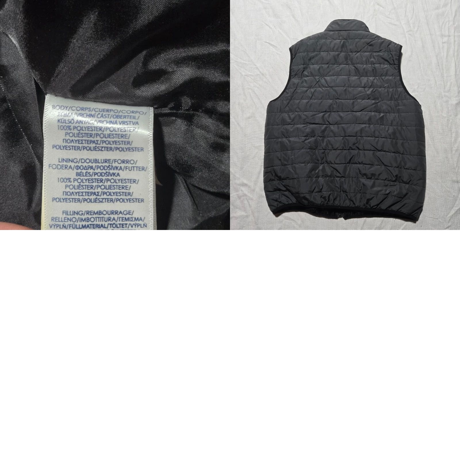 Chaps Chaps Quilted Puffer Vest - Solid Black - Zippered - Sleeveless - Men XL Size US XL / EU 56 / 4 - 8 Thumbnail