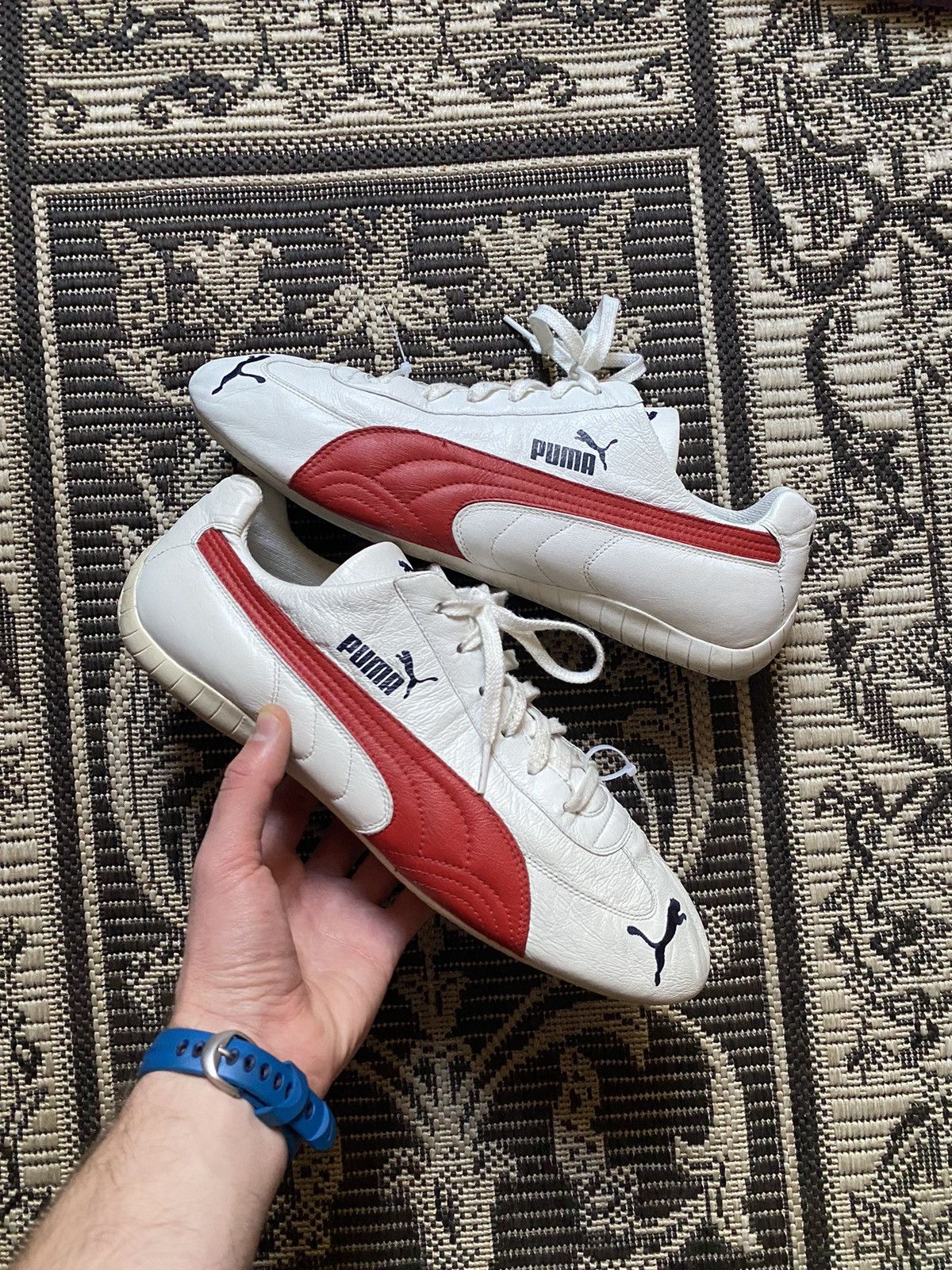 Vintage Puma Speed Cat L Buty “White” Leather Sneakers