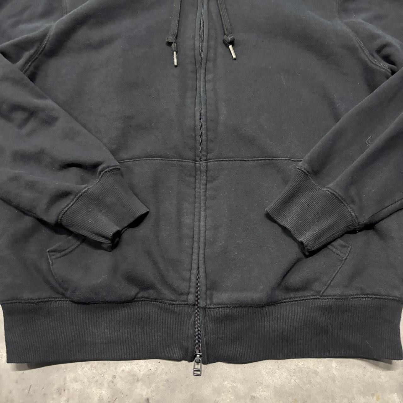 Japanese Brand × Vintage Crazy Vintage Y2K/2000s Black Blank Sherpa Lined Essential Zip Up Hoodie! Size US L / EU 52-54 / 3 - 5 Thumbnail