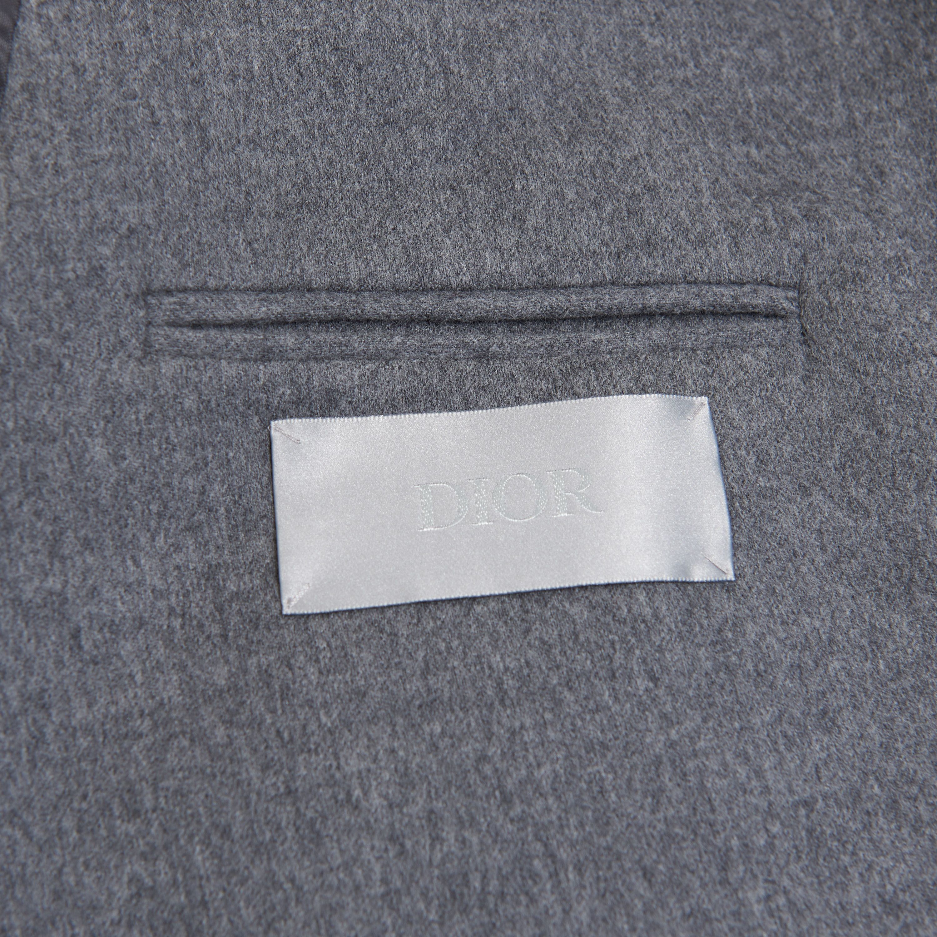 Dior Double Breasted Coat In Gray Virgin Wool Size US M / EU 48-50 / 2 - 16 Thumbnail