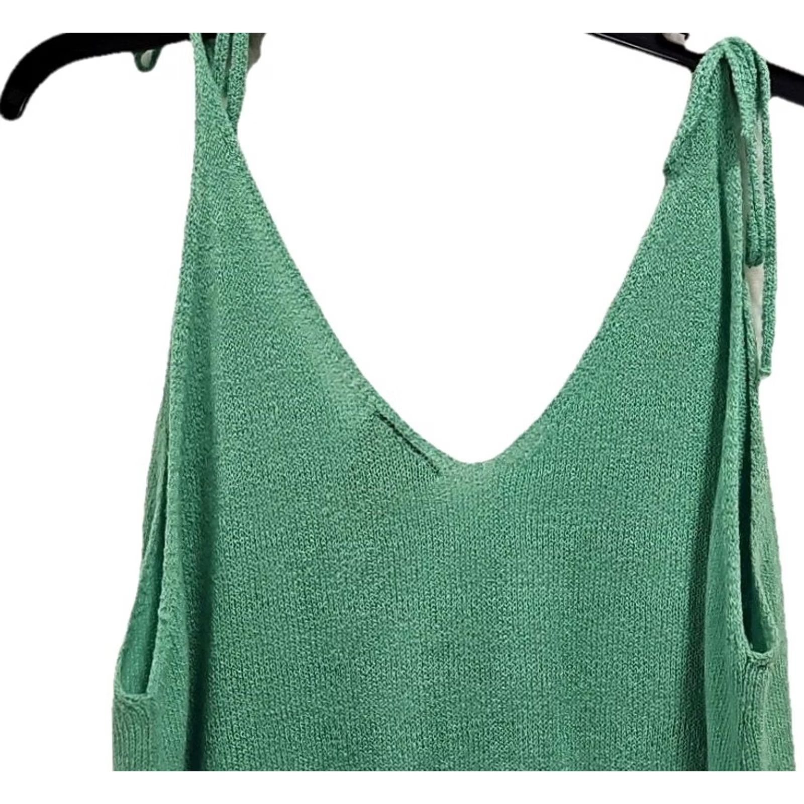 Wrangler VINTAGE Wrangler Retro Knit Tank Top Womens XL Green V-Neck Sleeveless Casual Western Cami Pullover Knit Cami Size XL / US 12-14 / IT 48-50 - 6 Thumbnail