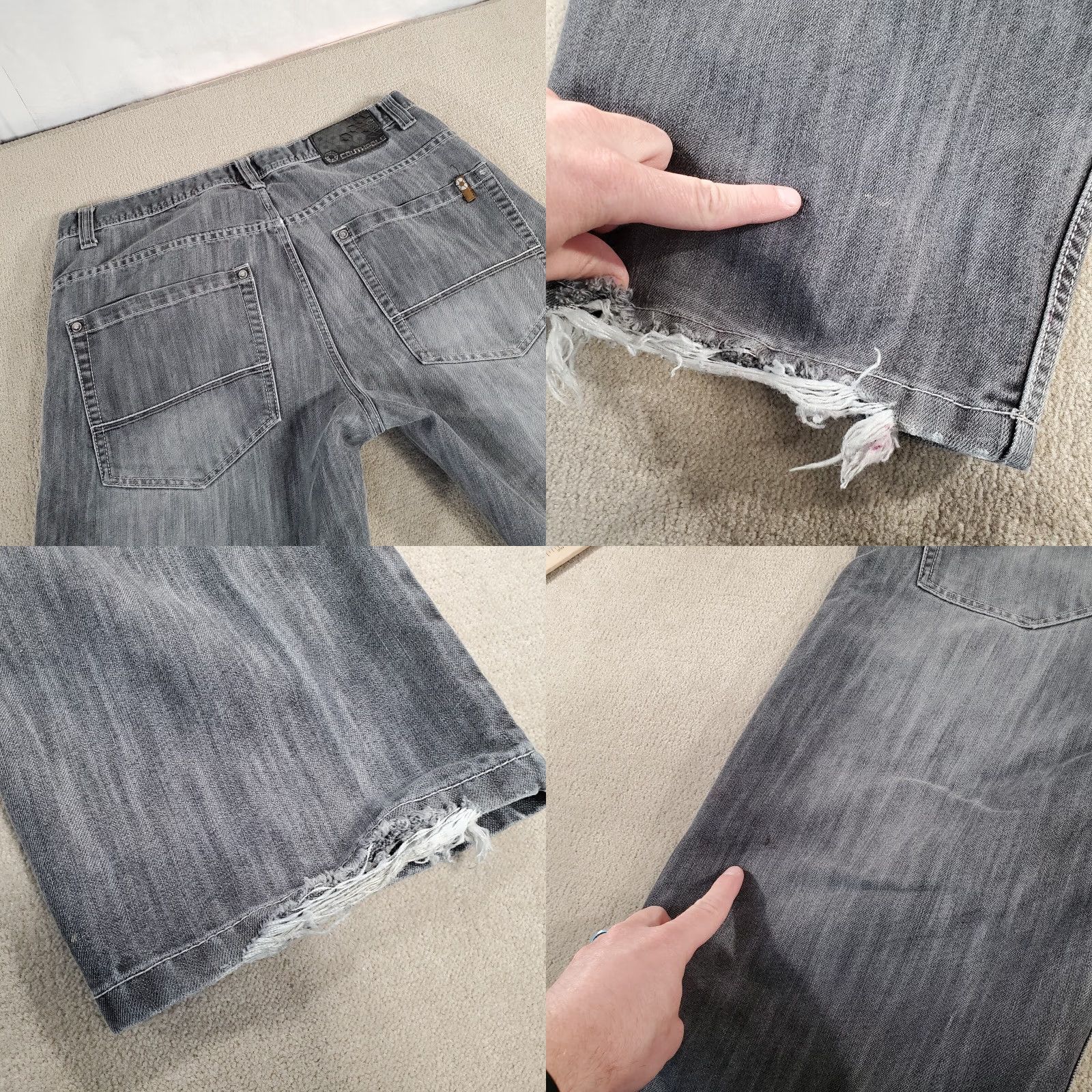 Southpole VINTAGE Southpole Jeans Mens 38x31 Gray Baggy Loose Skater Wide Leg Hip Hop Y2K Denim Hip Hop 90s Mens Jeans Size US 38 / EU 54 - 9 Thumbnail