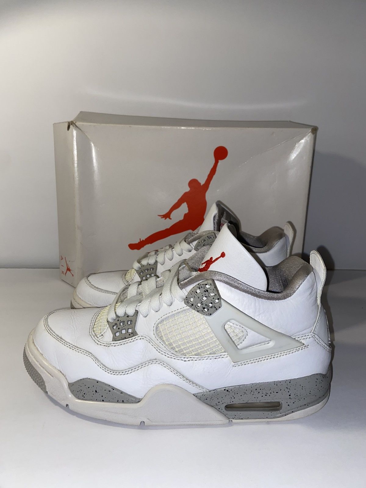 Jordan Brand Jordan 4 Retro White Oreo (2021) US Men's 8 Used Size US 8 / EU 41 - 3 Thumbnail