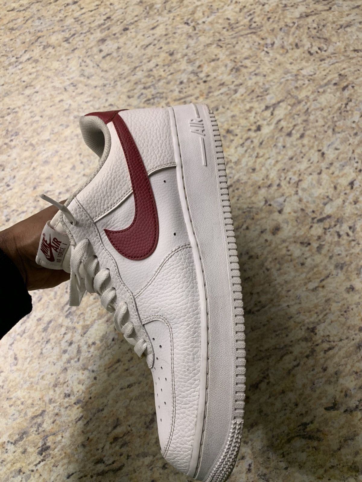 Nike Red and white AF1’s Size US 10.5 / EU 43-44 - 3 Thumbnail