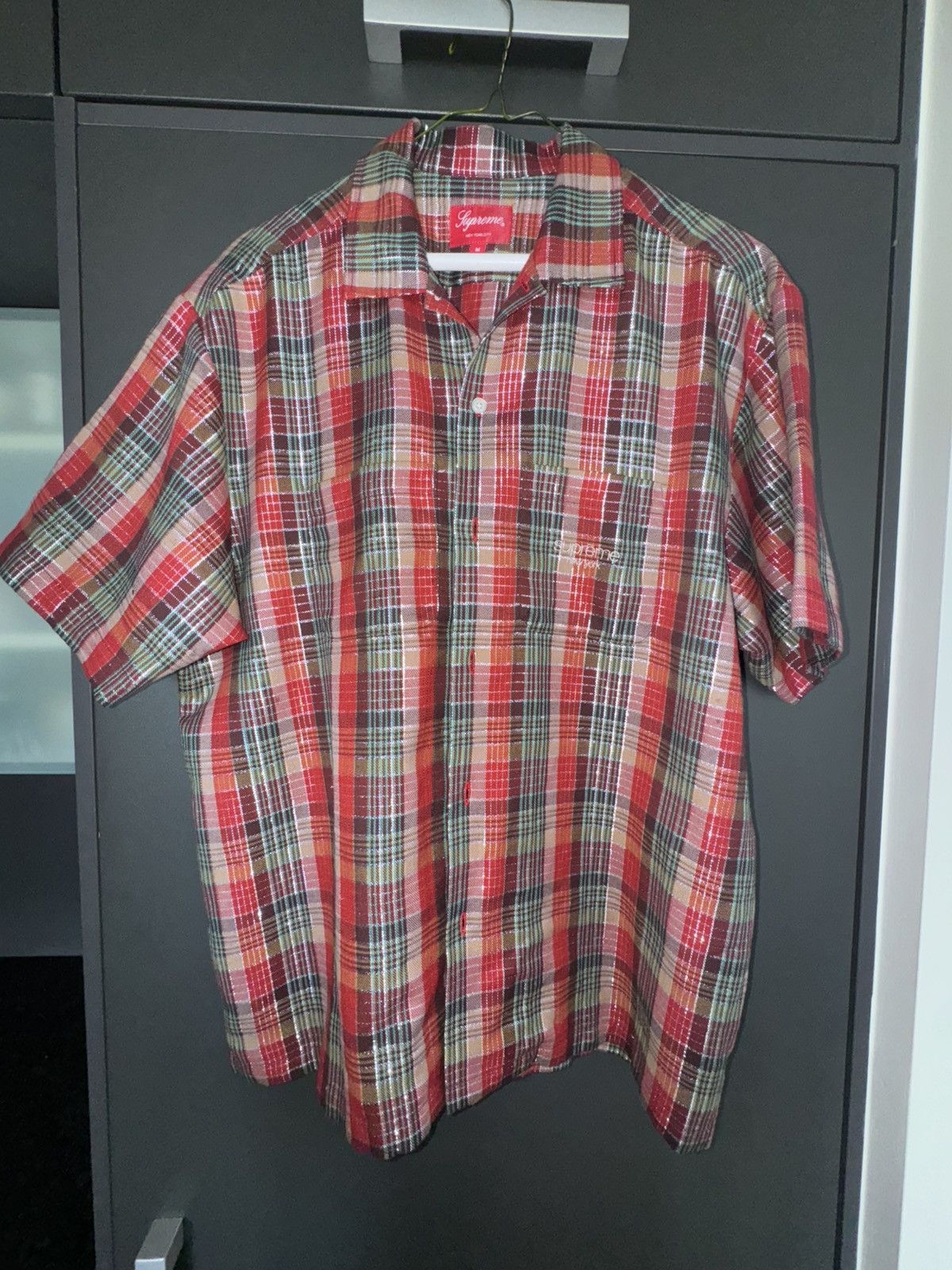 Supreme Supreme Metallic Plaid Shirt Size US M / EU 48-50 / 2 - 1 Thumbnail
