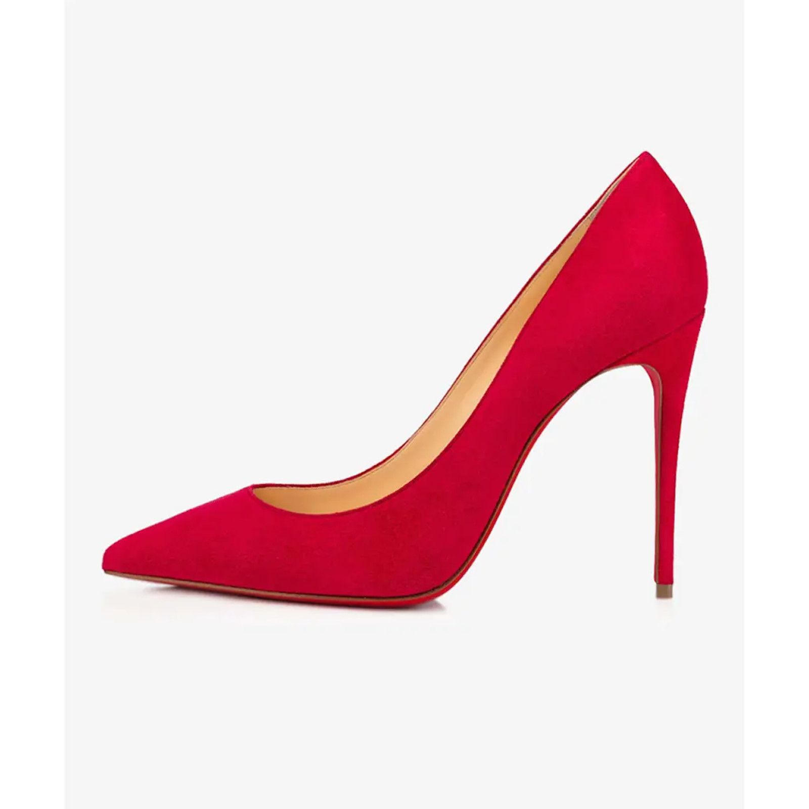 Christian Louboutin Kate 100 Persan Pink Raspberry Suede Pointed Heel Pump 41 Size US 11 / IT 41 - 3 Thumbnail