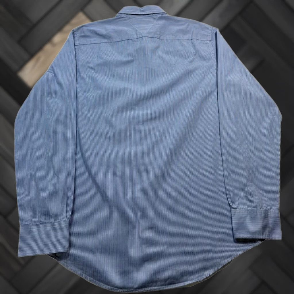 Tommy Hilfiger Tommy Hilfiger Men'S Blue White Micro Stripe Easy Care Regular Fit Shirt M Size US M / EU 48-50 / 2 - 1 Thumbnail