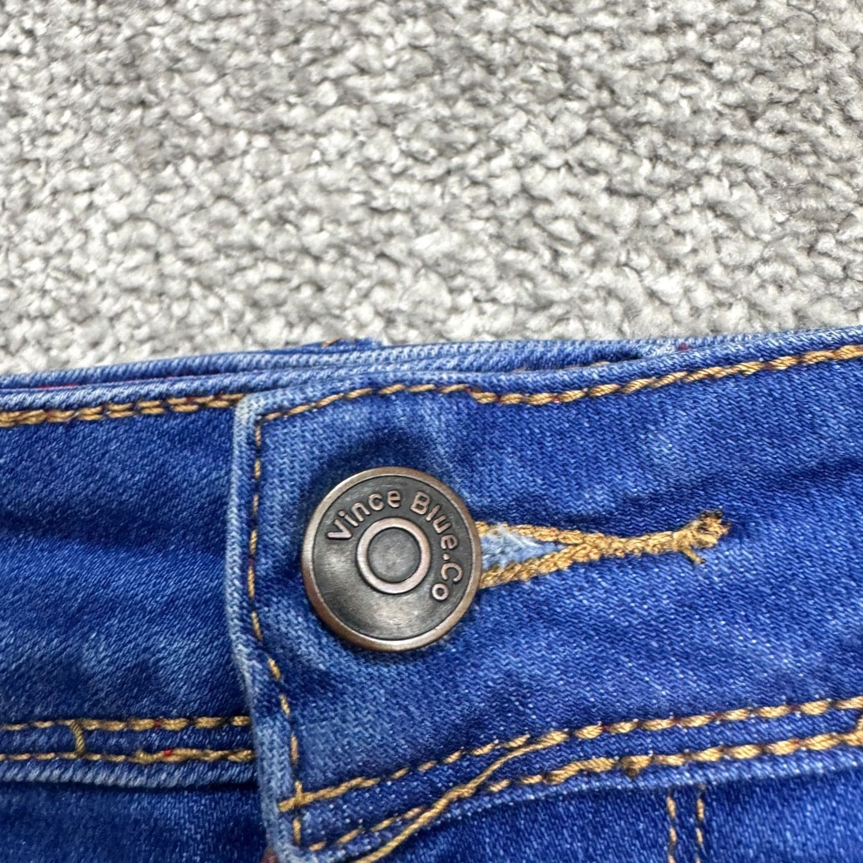 Vintage Vince Blue Co High Rise Bootcut Denim Jeans Juniors 9 Whiskered Casual Stretch Boys? Size 30" / US 8 / IT 44 - 6 Thumbnail