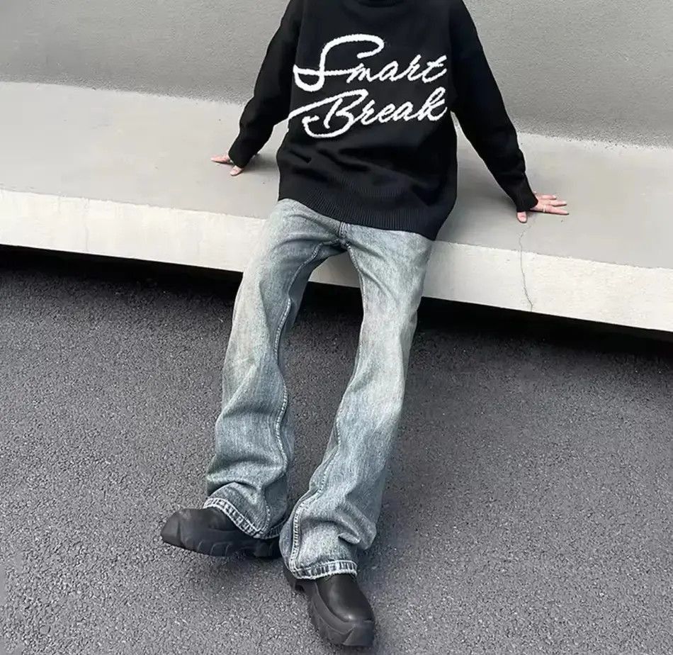 Japanese Brand Streetwear Straight Casual Washed Retro Jeans Size US 32 / EU 48 - 4 Thumbnail