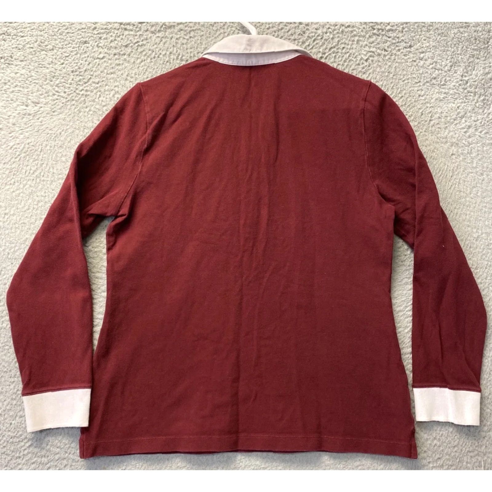 Lands' End VINTAGE? No. Lands' End Polo Shirt Women Regular Size S (Maroon) - Polo, Short Sleeve, Button-Front, Logo, Casual Top Size S / US 4 / IT 40 - 7 Thumbnail
