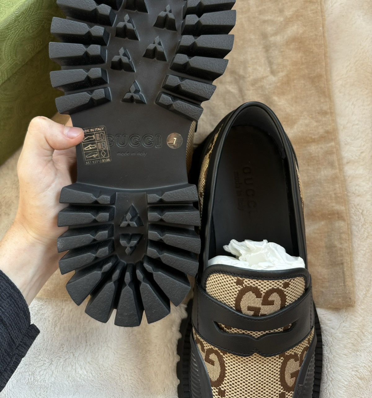 Gucci Gucci Maxi Jumbo GG Supreme Loafers Size US 10 / EU 43 - 5 Thumbnail