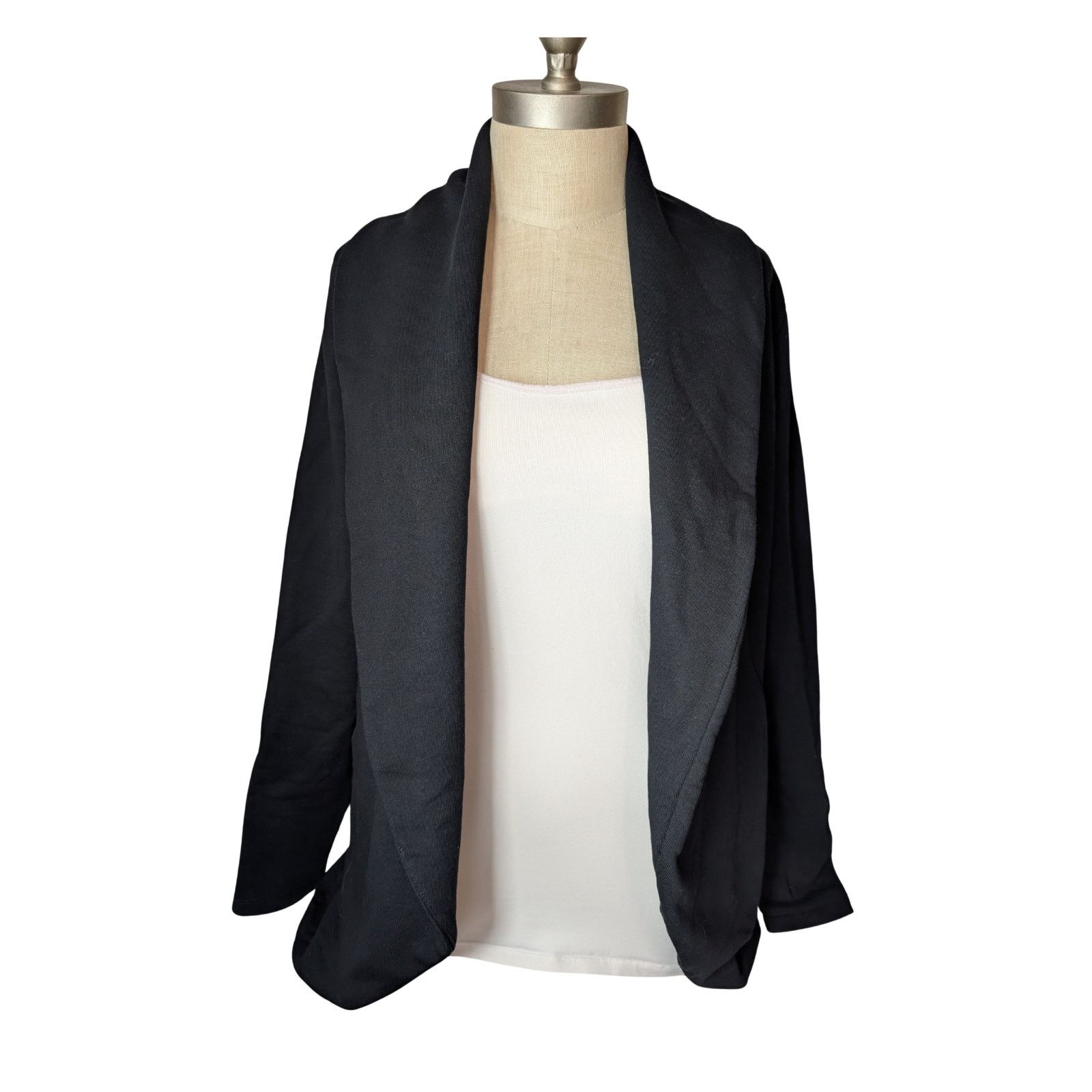 James Perse James Perse French Terry Open Front Cardigan Black Women’s Size XS / US 0-2 / IT 36-38 - 3 Thumbnail