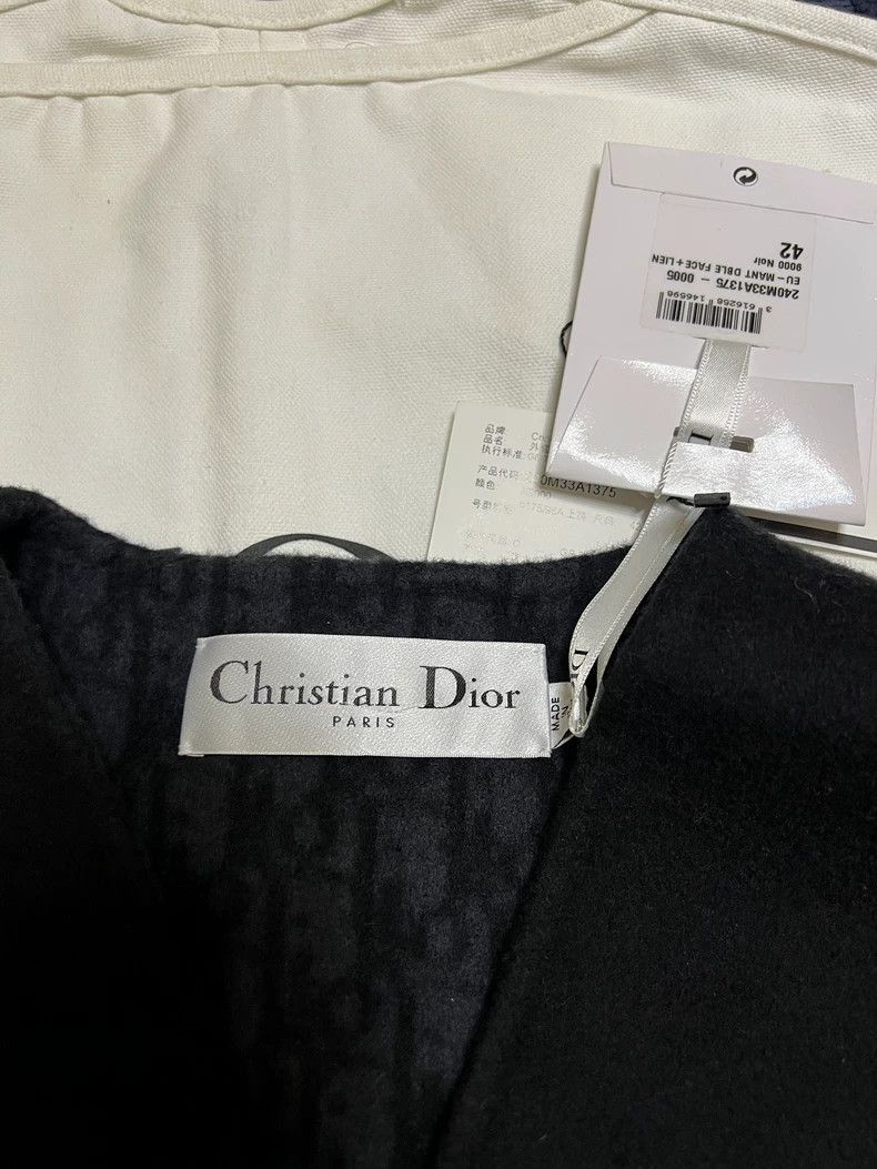 Dior Dior Dior Black Wool Coat with Logo Inside-2507 Size US L / EU 52-54 / 3 - 4 Thumbnail