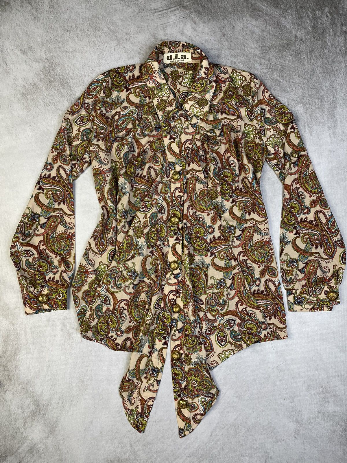 Japanese Brand D.i.a. Spec Convertible Paisley Blouse Gyaru Heisei-era Size ONE SIZE - 2 Thumbnail