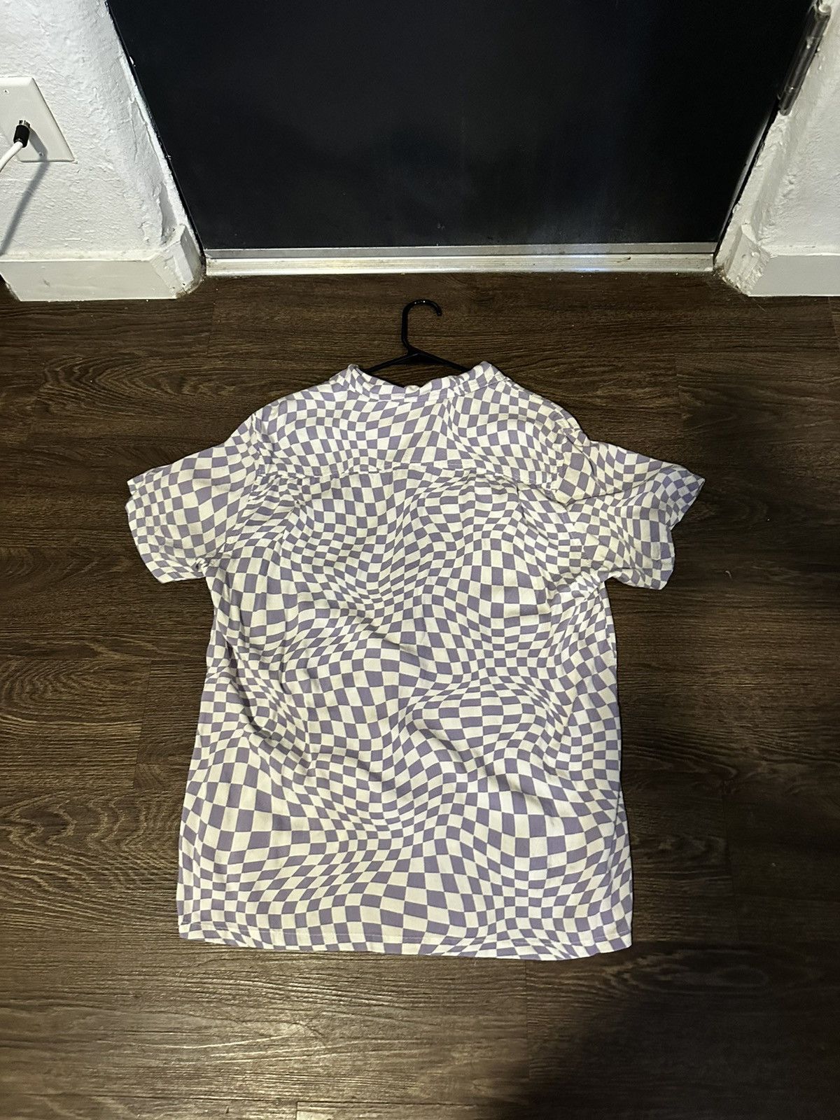 Rsq Purple/White Checkered Shirt Size US M / EU 48-50 / 2 - 2 Thumbnail