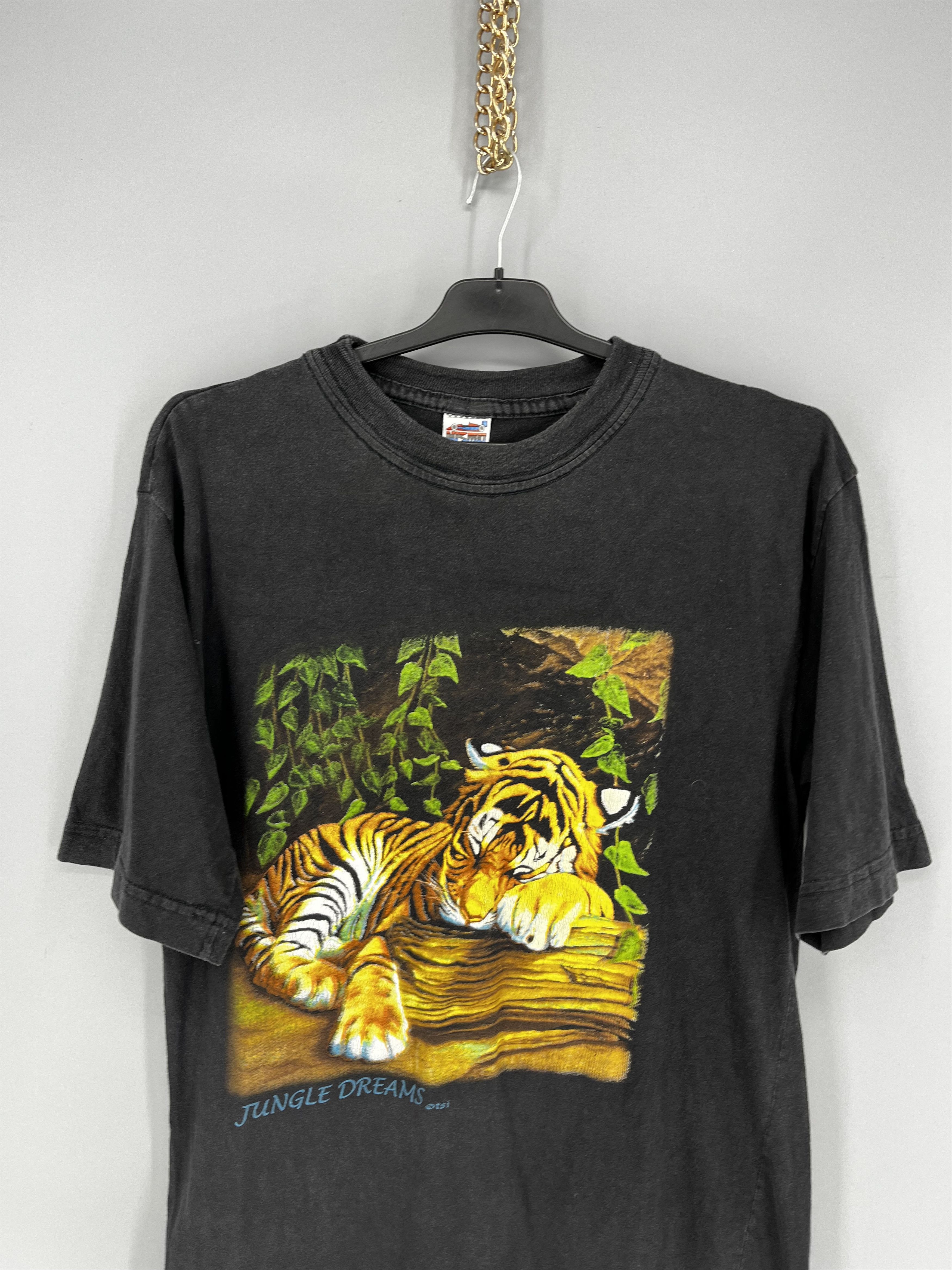 Other Vintage 90s Tiger Face Boxy Fit Tee JUNGLE DREAMS Dtsi Size US XL / EU 56 / 4 - 7 Thumbnail