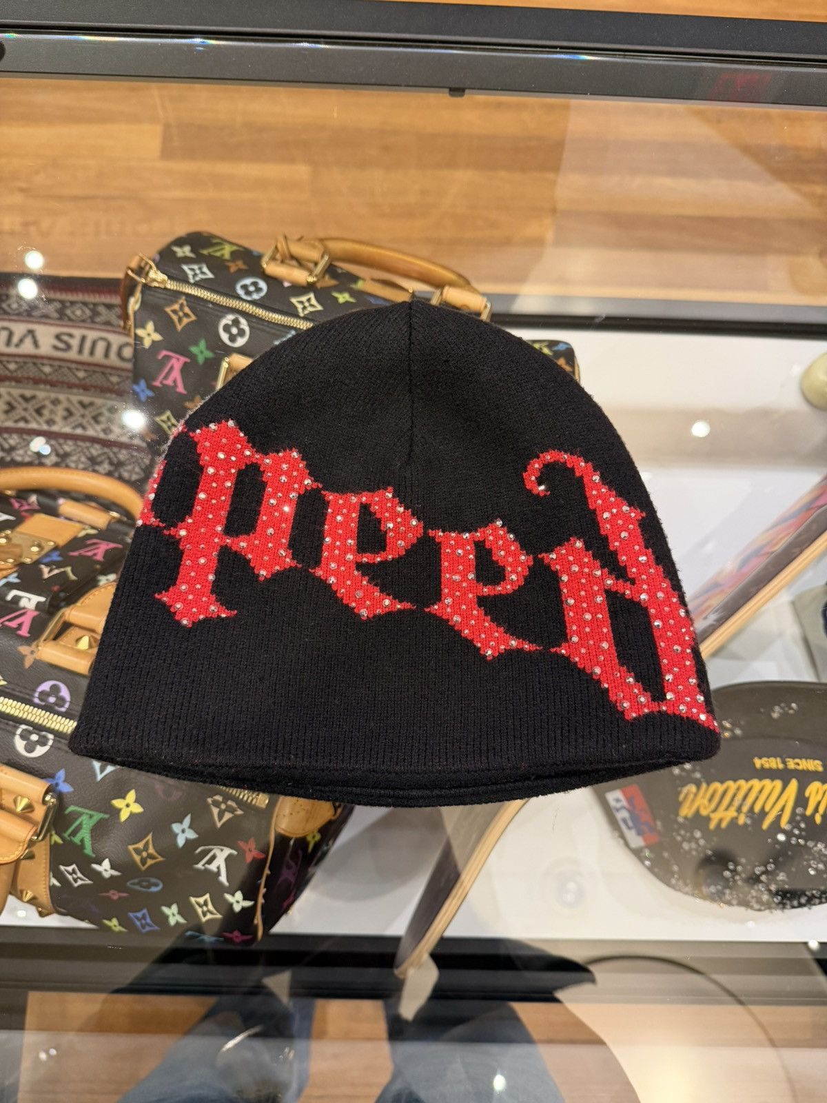 Godspeed Godspeed Rinestone Beanie - Black/Red Size ONE SIZE - 3 Thumbnail