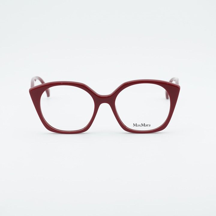 Max Mara Max Mara MM5082 066 Eyeglasses Red 53mm Square Frame Size ONE SIZE - 6 Thumbnail