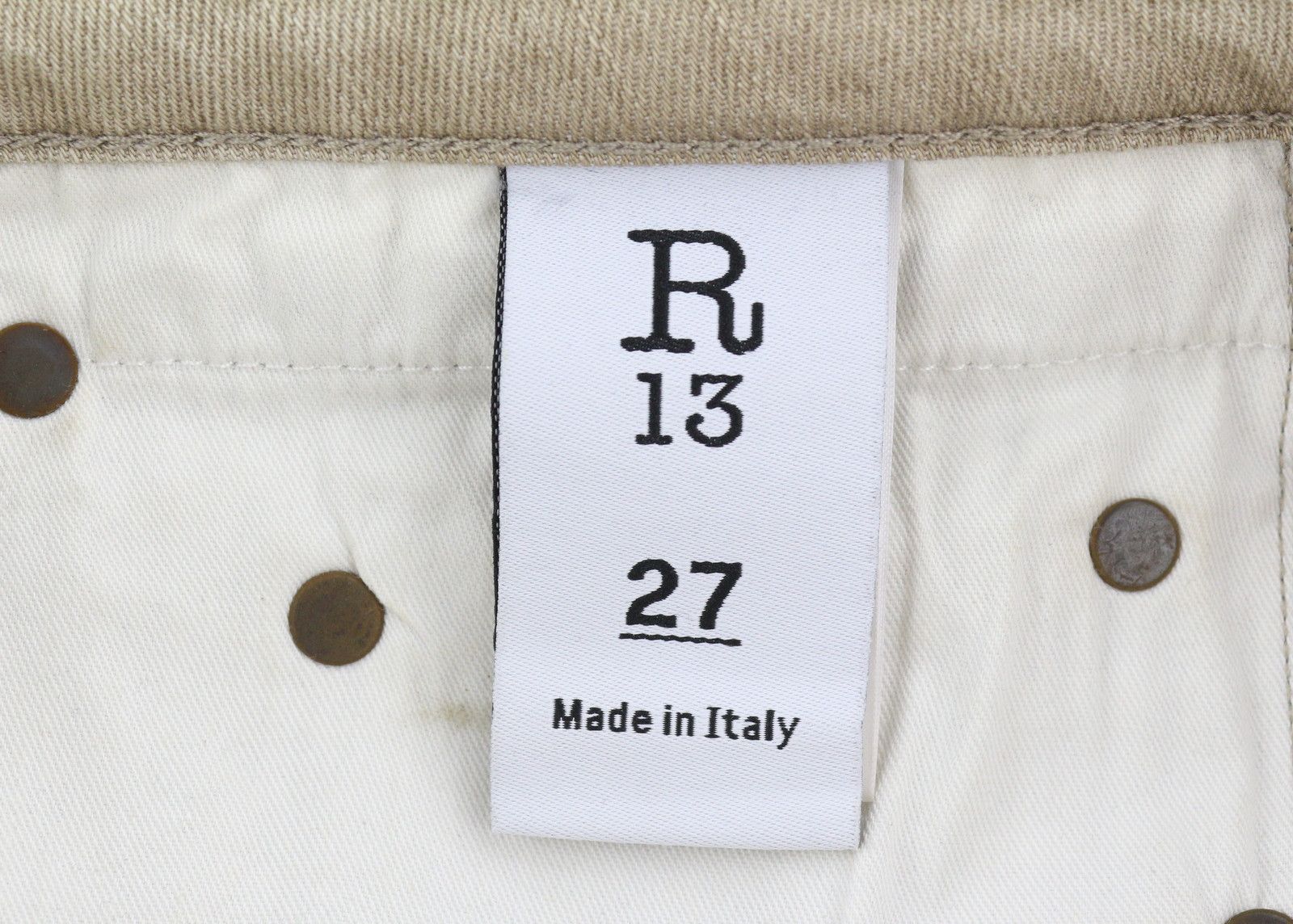 R13 BOY STRAIGHT 27 Sand Stretch Ankle Cropped Brown 85784 Size 27" / US 4 / IT 40 - 8 Thumbnail