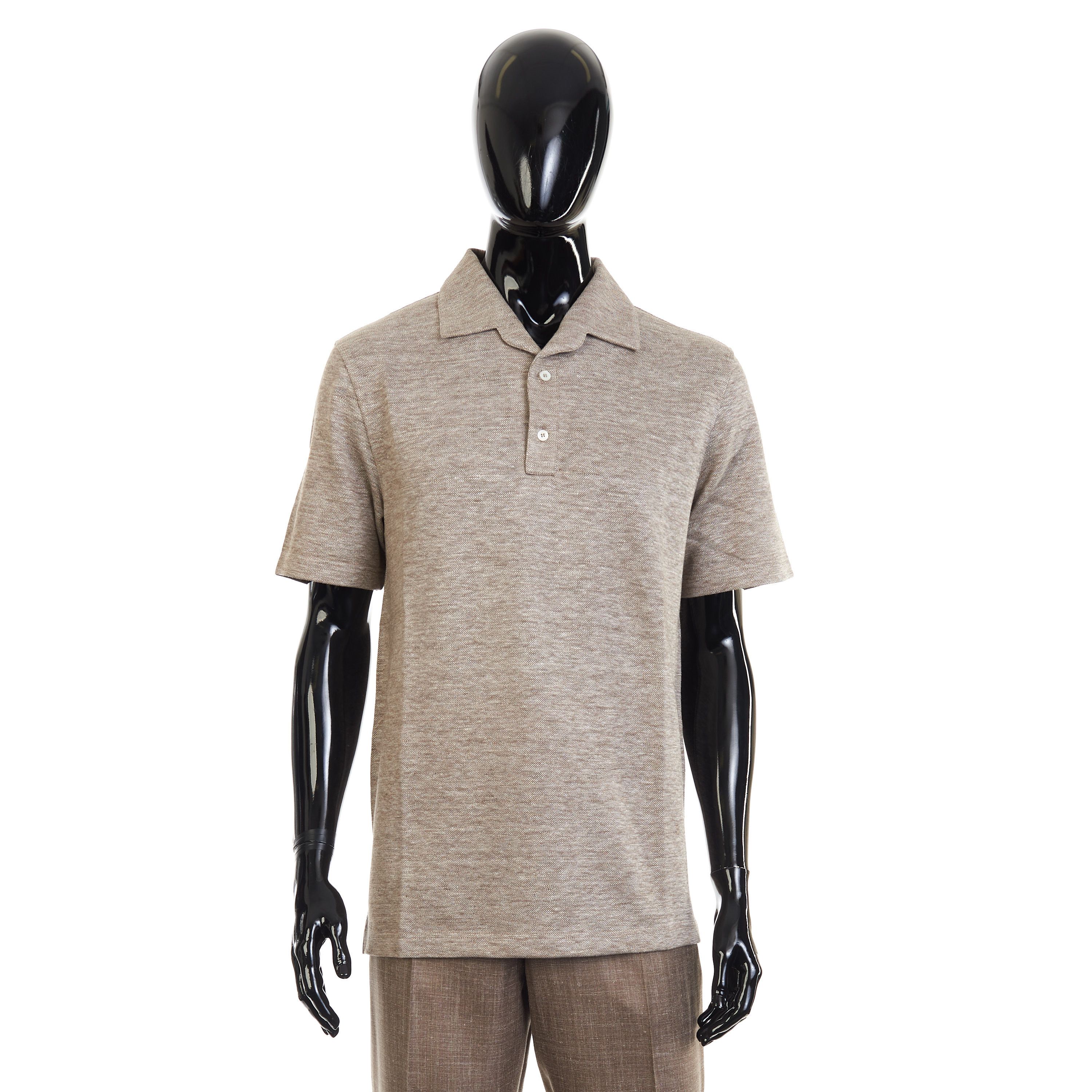 Other Brett Johnson Mocha Brown Silk, Wool & Linen Polo Shirt Size US S / EU 44-46 / 1 - 1 Thumbnail