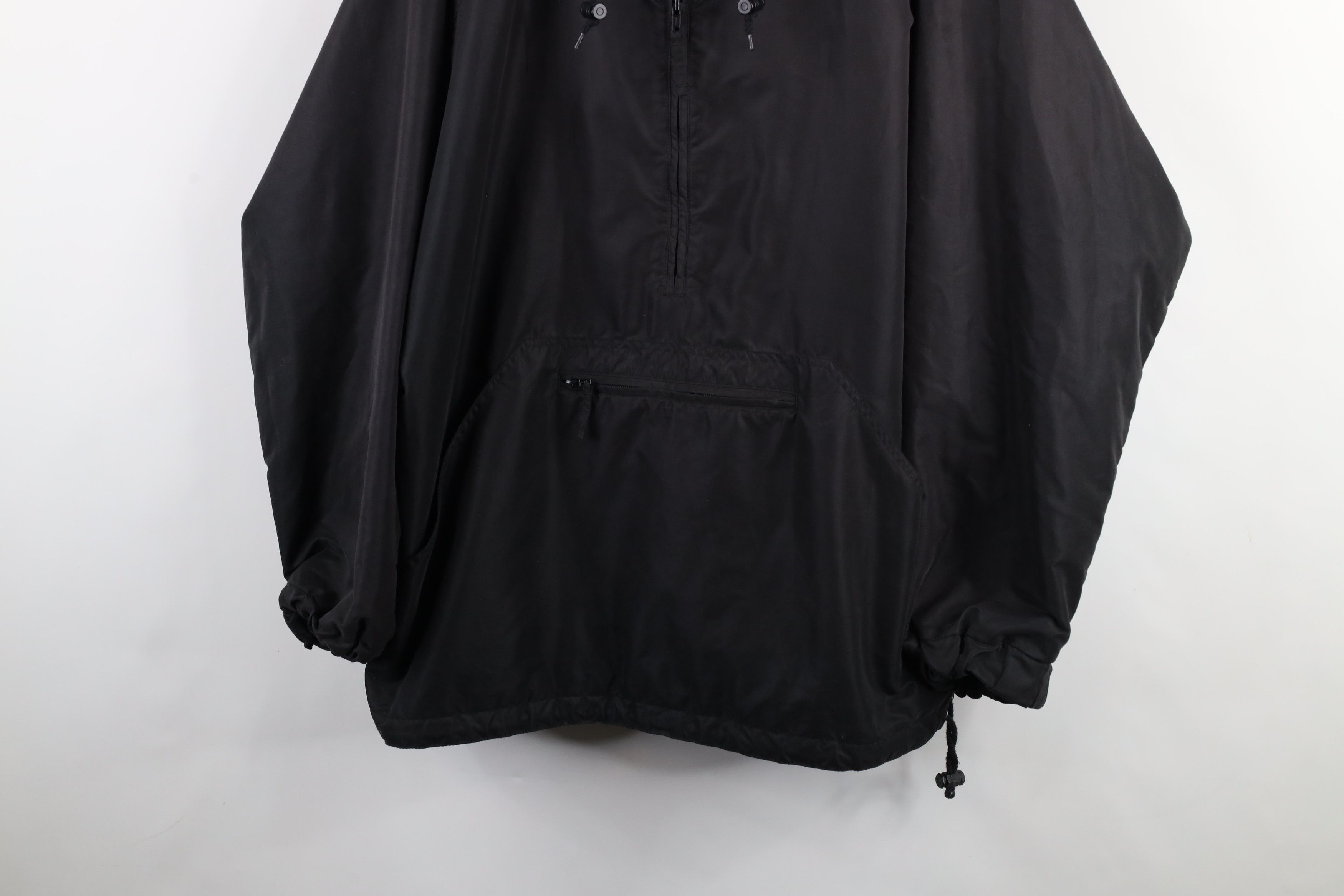 Vintage Vintage 90s Streetwear Microfiber Hooded Anorak Jacket Black Size US XL / EU 56 / 4 - 3 Thumbnail