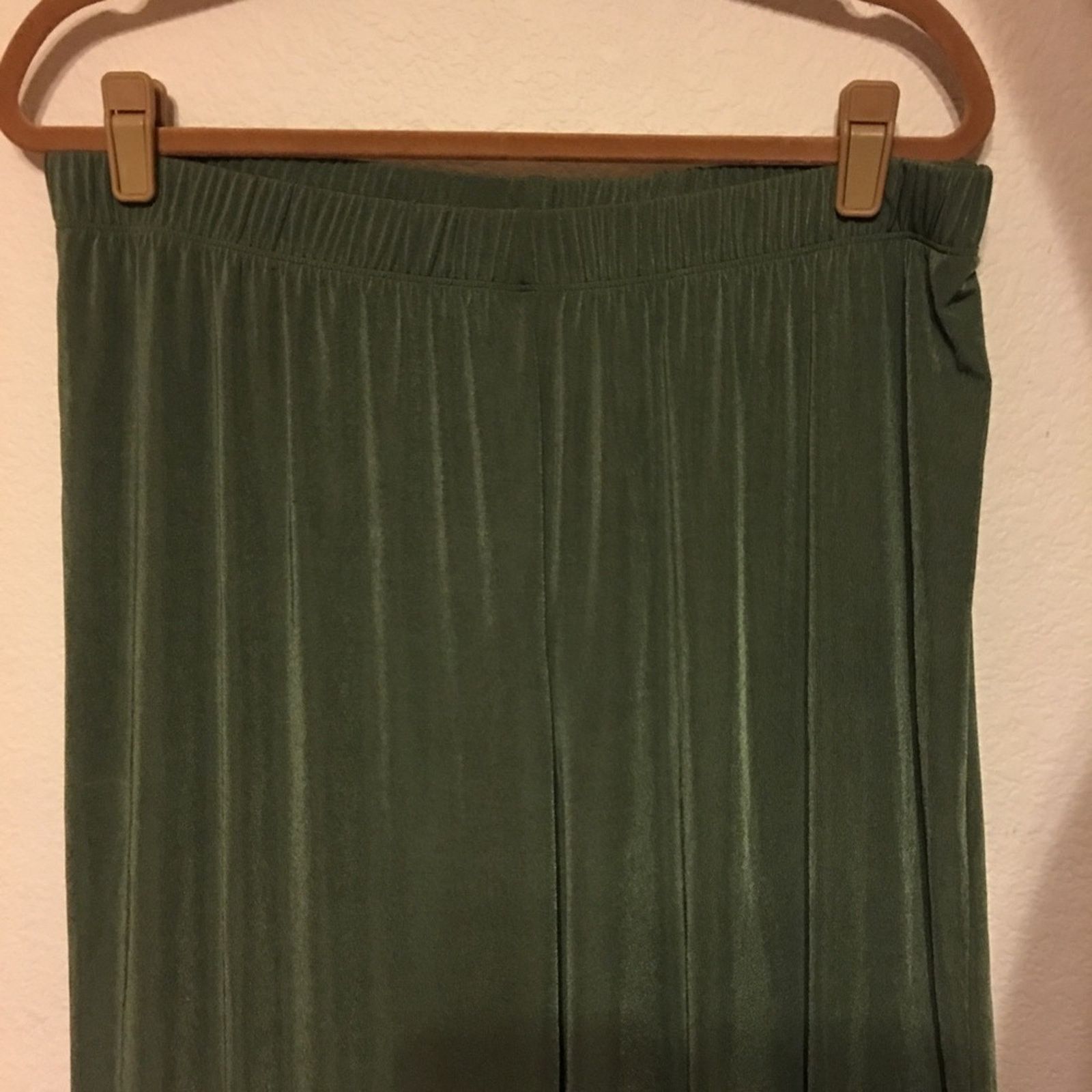 Other CSC Studios green wide leg comfort palazzo pants Size 34" / US 12 / IT 48 - 2 Thumbnail