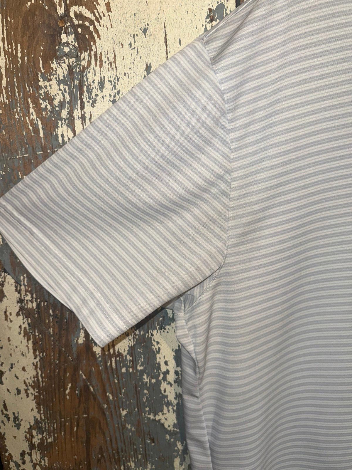 Nike Greg Norman gray white striped golf polo Men’s size XXL Size US XXL / EU 58 / 5 - 3 Thumbnail
