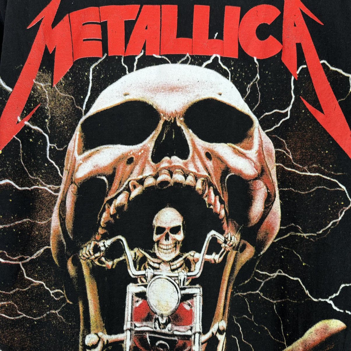Band Tees Vintage 2003 Metallica Skull Motorcycle Euro T Shirt Size US L / EU 52-54 / 3 - 4 Thumbnail